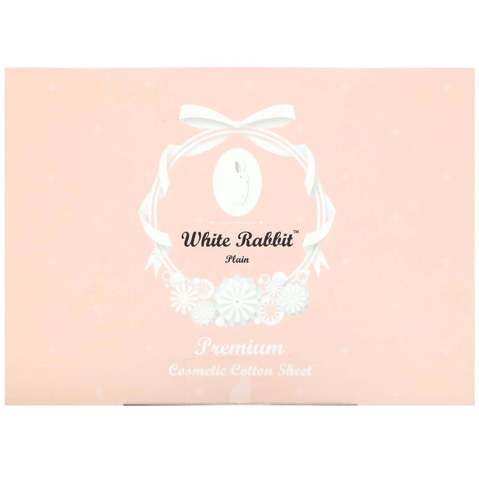 White Rabbit, Premium Cosmetic Cotton Sheet, Plain, 200 Sheets