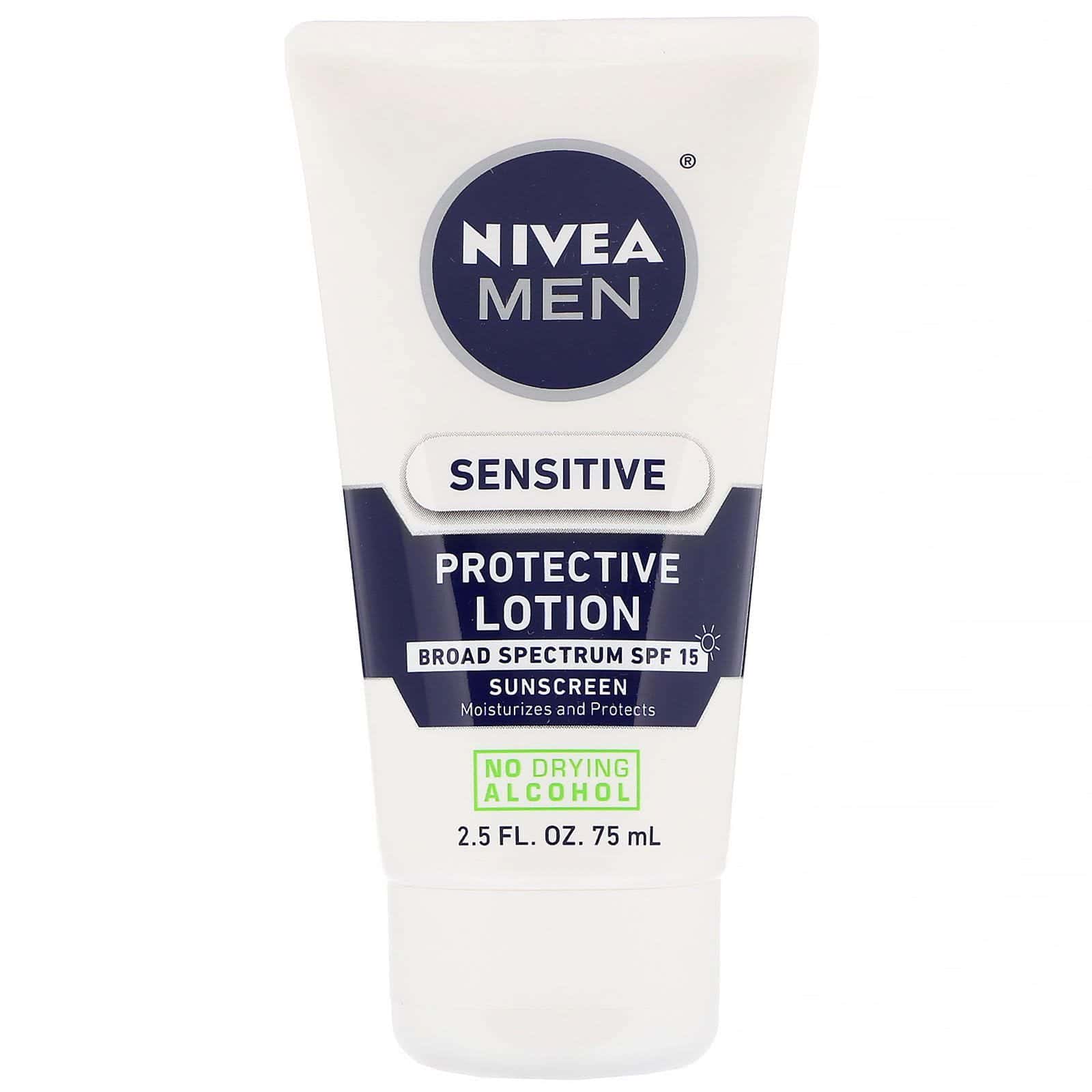 Nivea, Men, Loción protectora para piel sensible, FPS 15, 75 ml (2,5 oz. líq.)