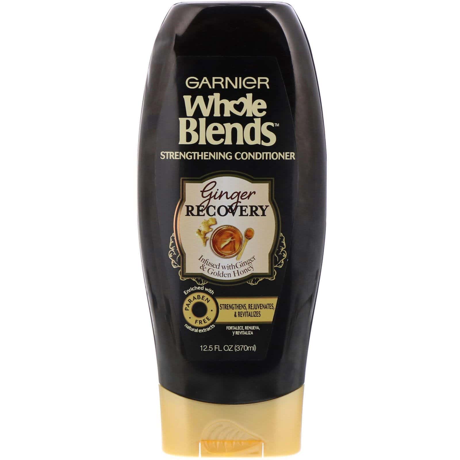 Garnier, Whole Blends, Acondicionador de fortalecimiento, Recuperación con jengibre, 370 ml (12,5 oz. líq.)