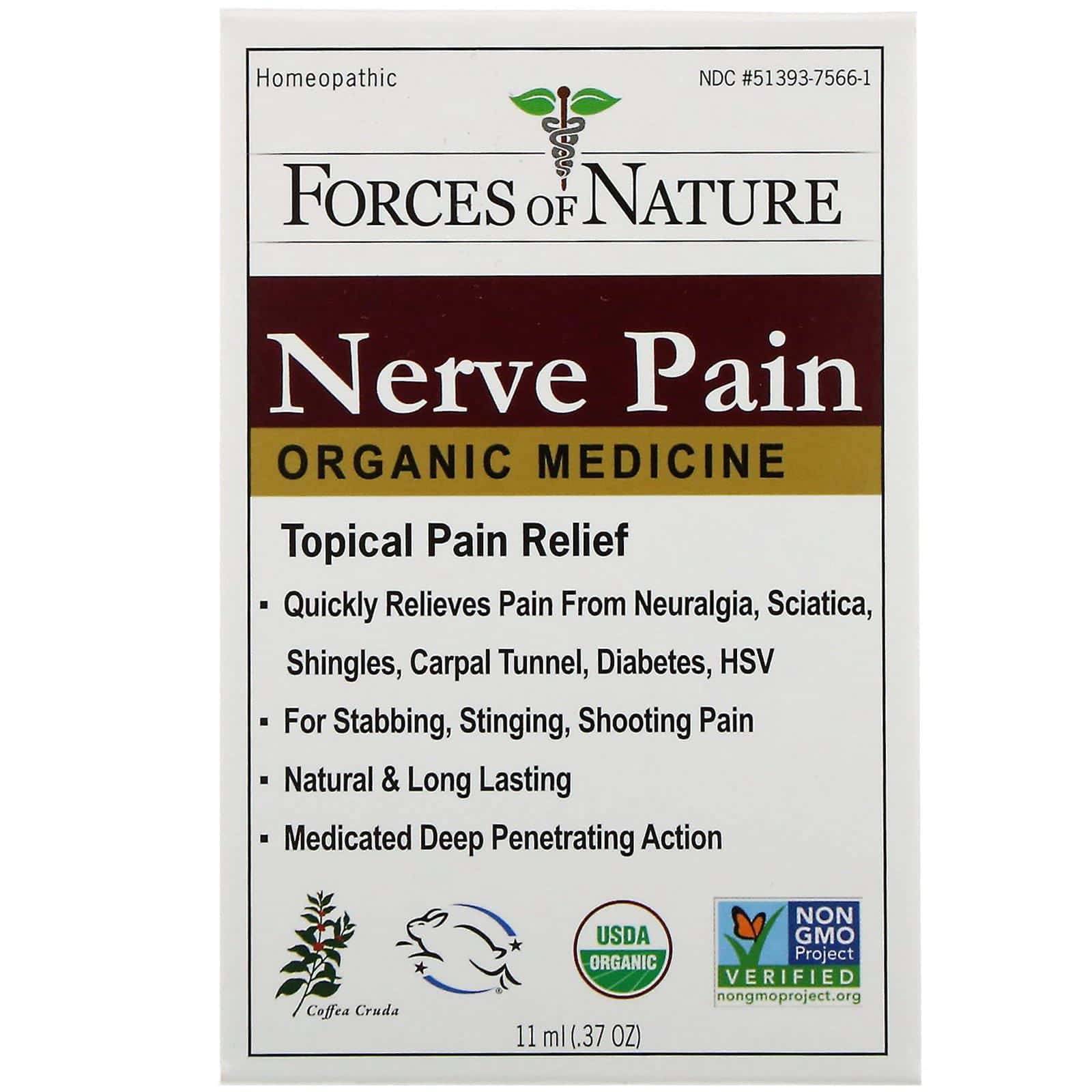 Forces of Nature, Neuralgia, Medicina orgánica, 11 ml (0,37 oz)