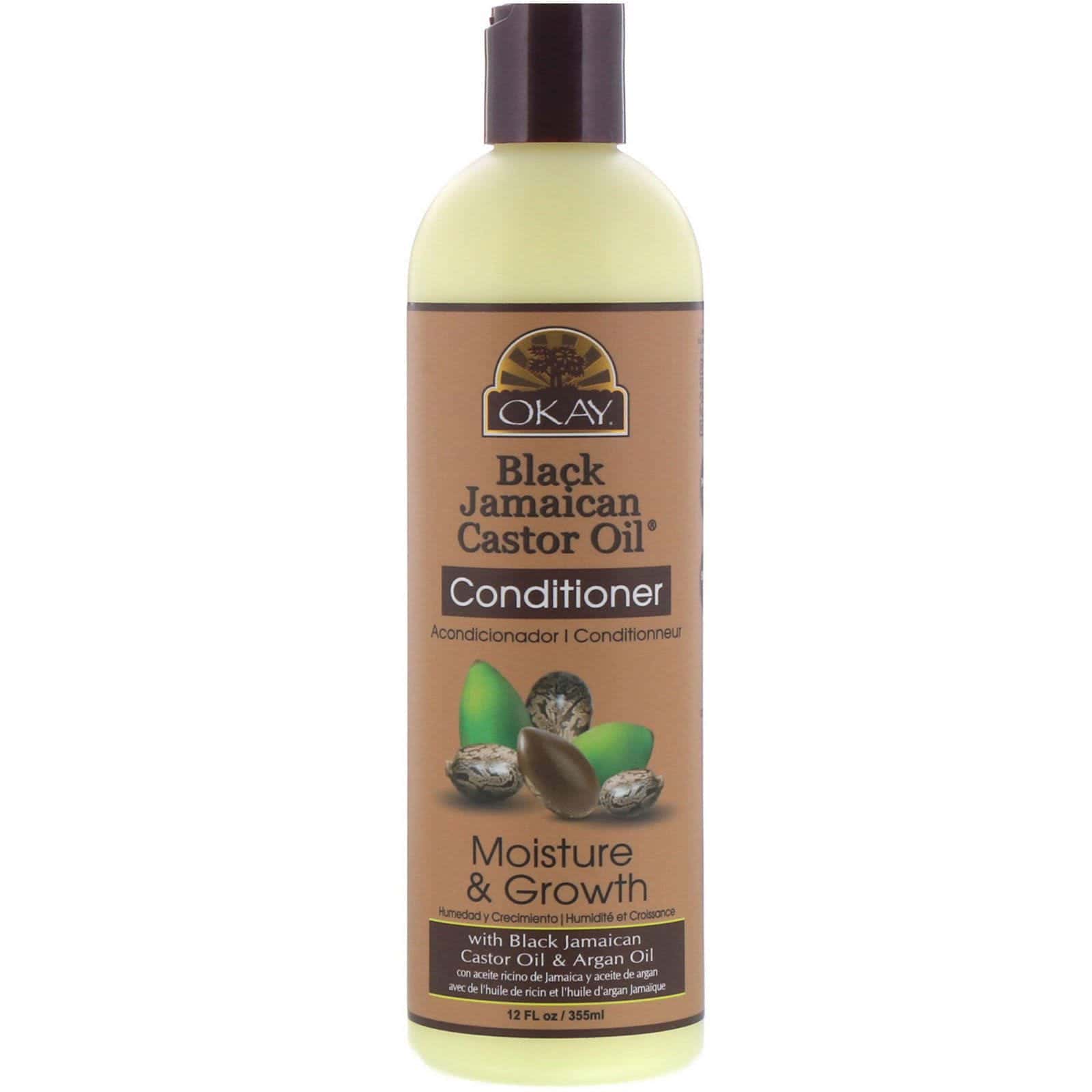 Okay Pure Naturals, Black Jamaican Castor Oil, Aceite de ricino jamaiquino negro, Acondicionador, 355 ml (12 oz. líq.)