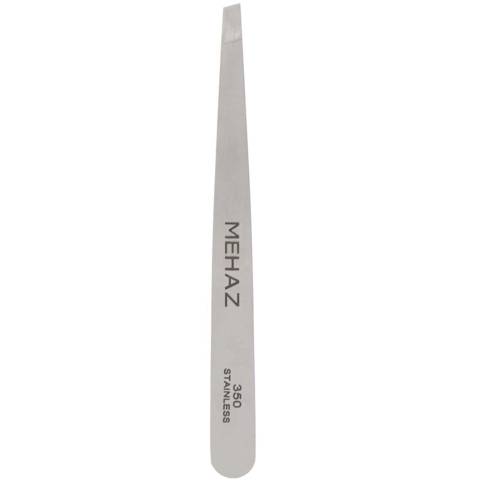 Mehaz, Pinza de cejas con punta oblicua para depilación impecable, 1 pinza