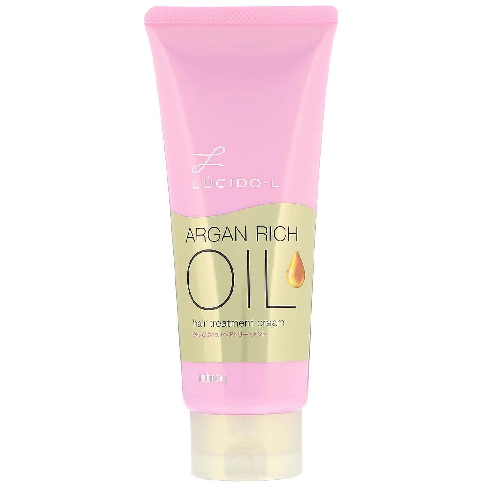 Mandom, Lucido-L, Crema para tratamiento capilar con aceite de argán, 150 g (5,2 oz)