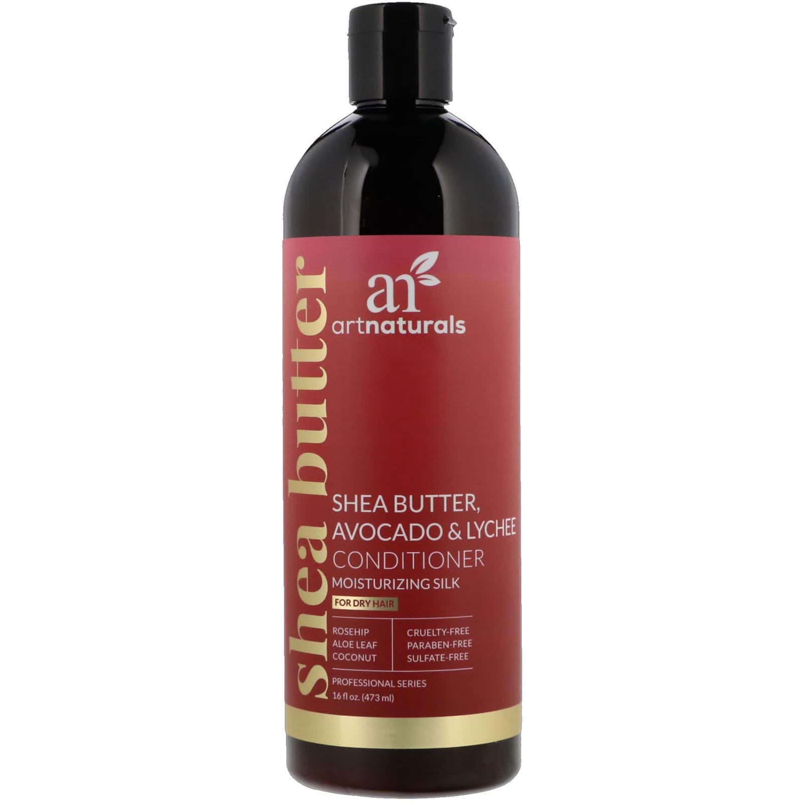 Artnaturals, Acondicionador con manteca de karité, aguacate y lichi, cabello sedoso y humectado, para cabello seco, 16 oz fl (473 ml)