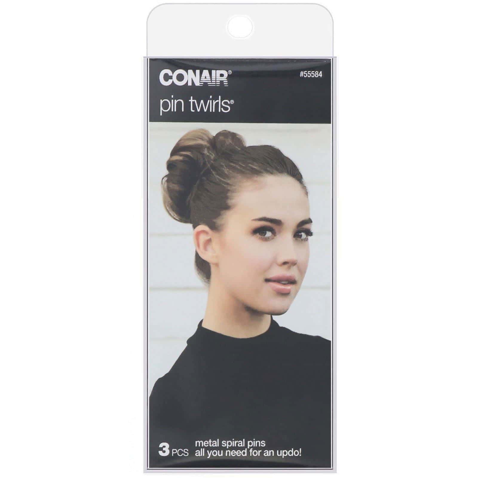 Conair, Pin Twirls, Hebillas espiraladas, 3 unidades