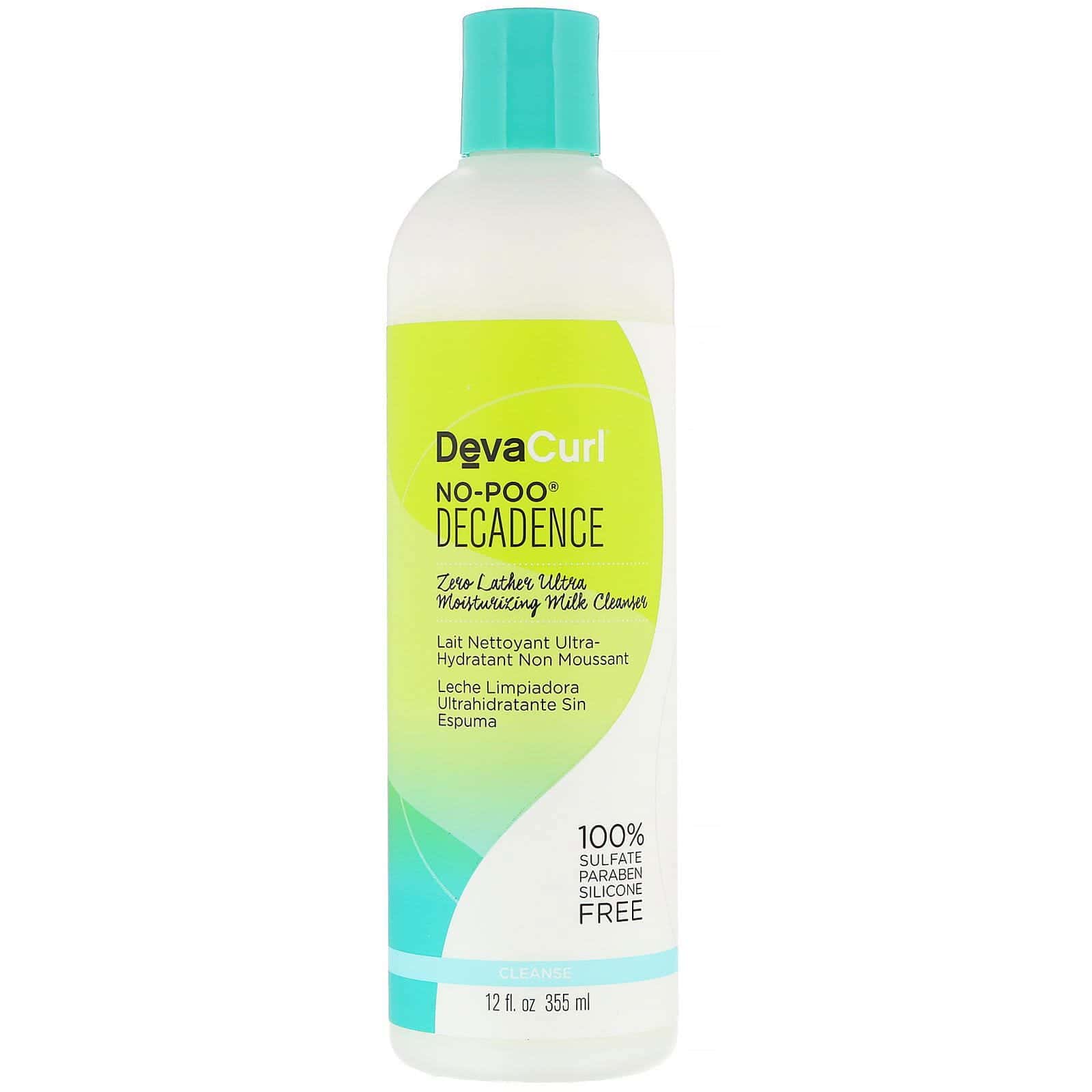 DevaCurl, No-Poo, Decadence, Cero espuma, Champú ultrahidratante con leche, 355 ml (12 oz. líq.)