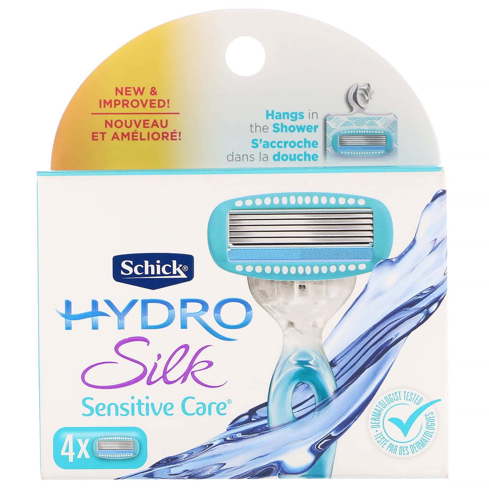 Schick, Hydro Silk, Sensitive Care, 4 repuestos