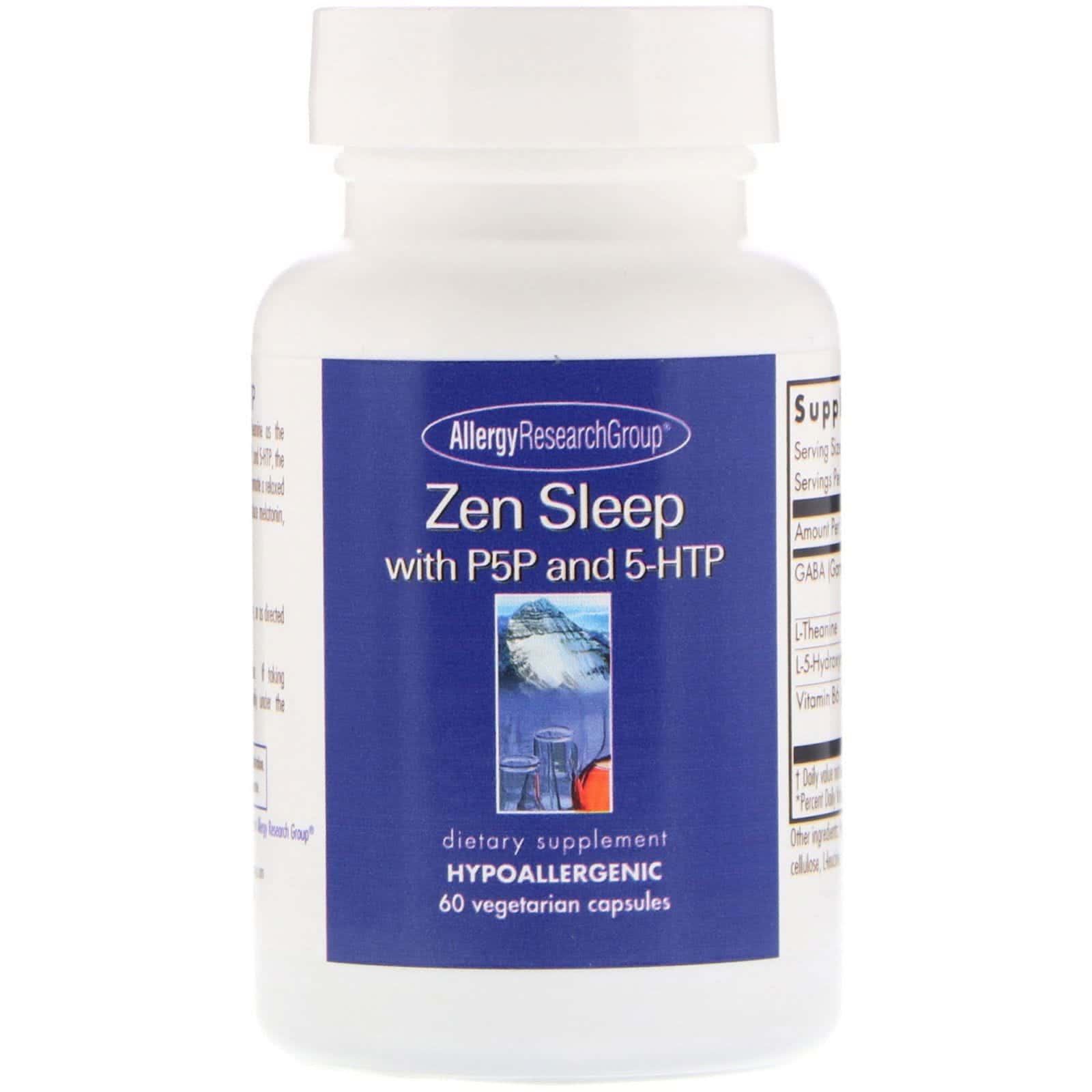Allergy Research Group, Zen para dormir con P5P y 5-HTP, 60 cápsulas vegetarianas