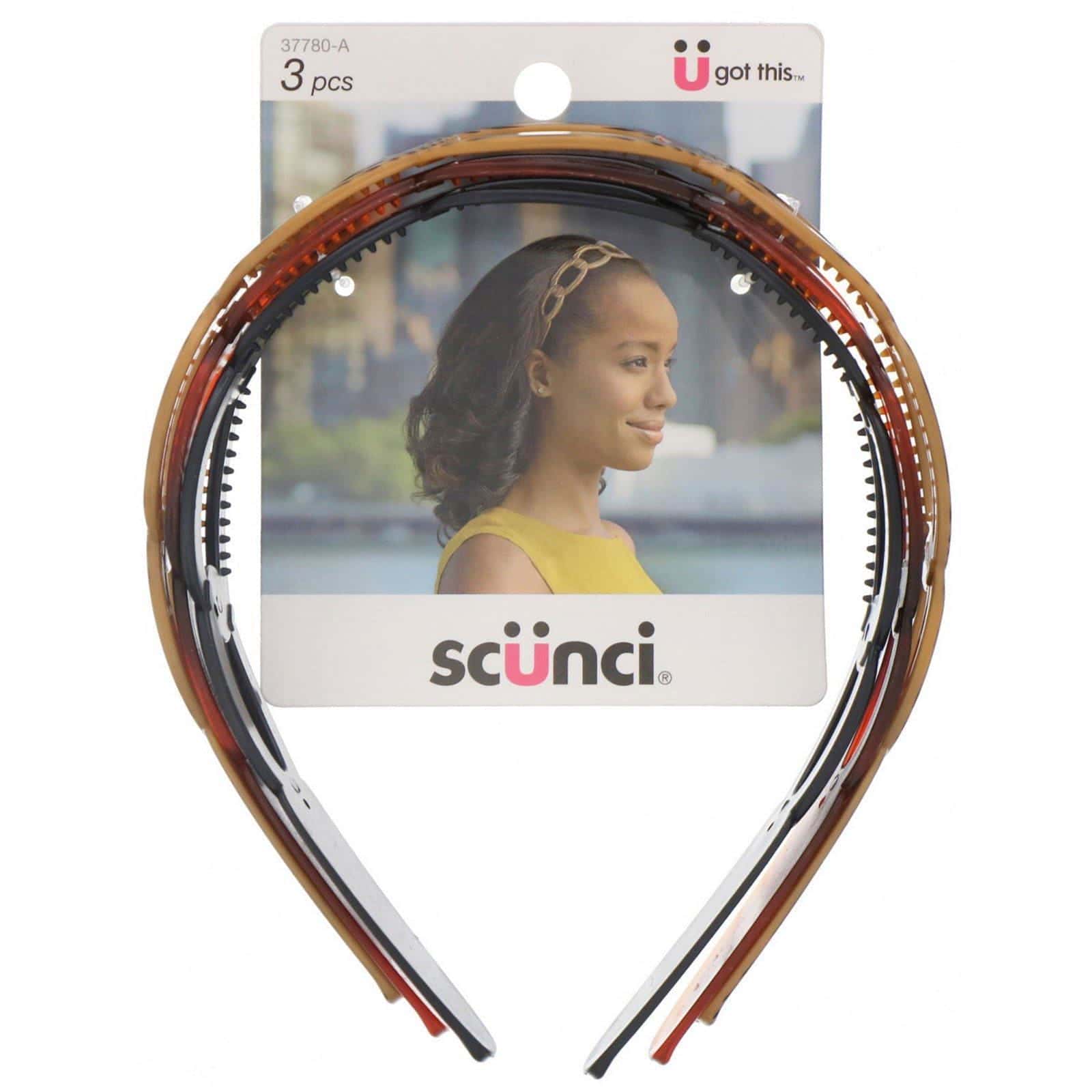 Scunci, Diademas, varios colores, 3 unidades