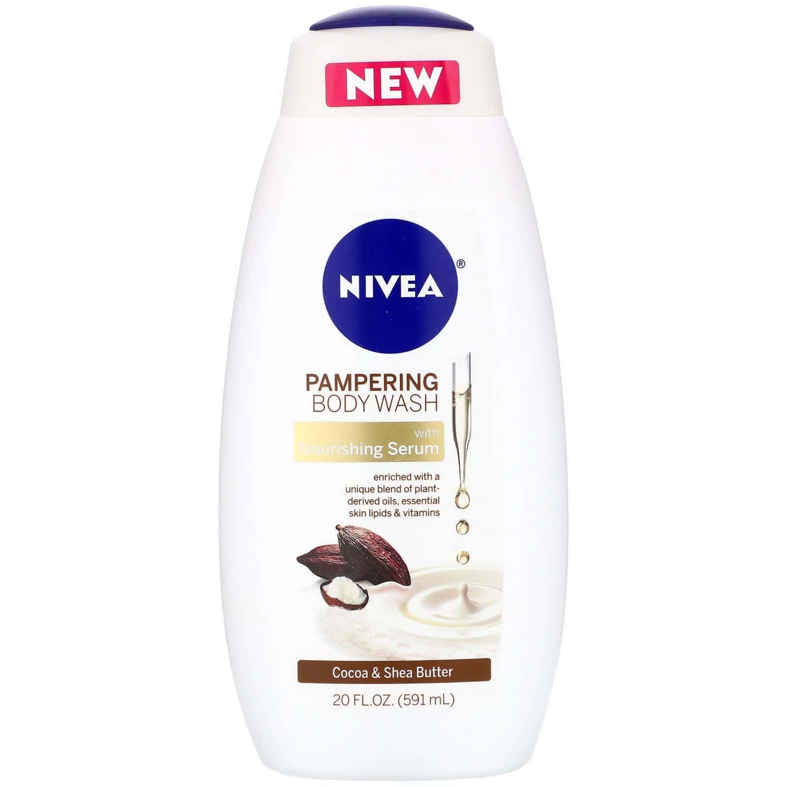 Nivea, Jabón líquido para el cuerpo, Para mimarse, Cacao y manteca de karité, 591 ml (20 oz. líq.)