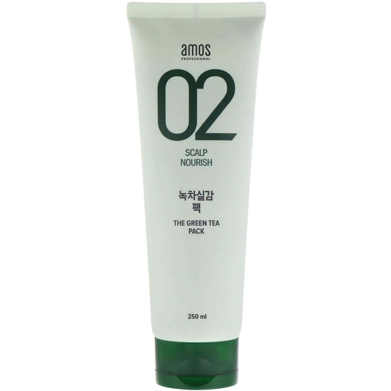 Amos, Mascarilla con té verde, 02 nutrición para el cuero cabelludo, 250 ml