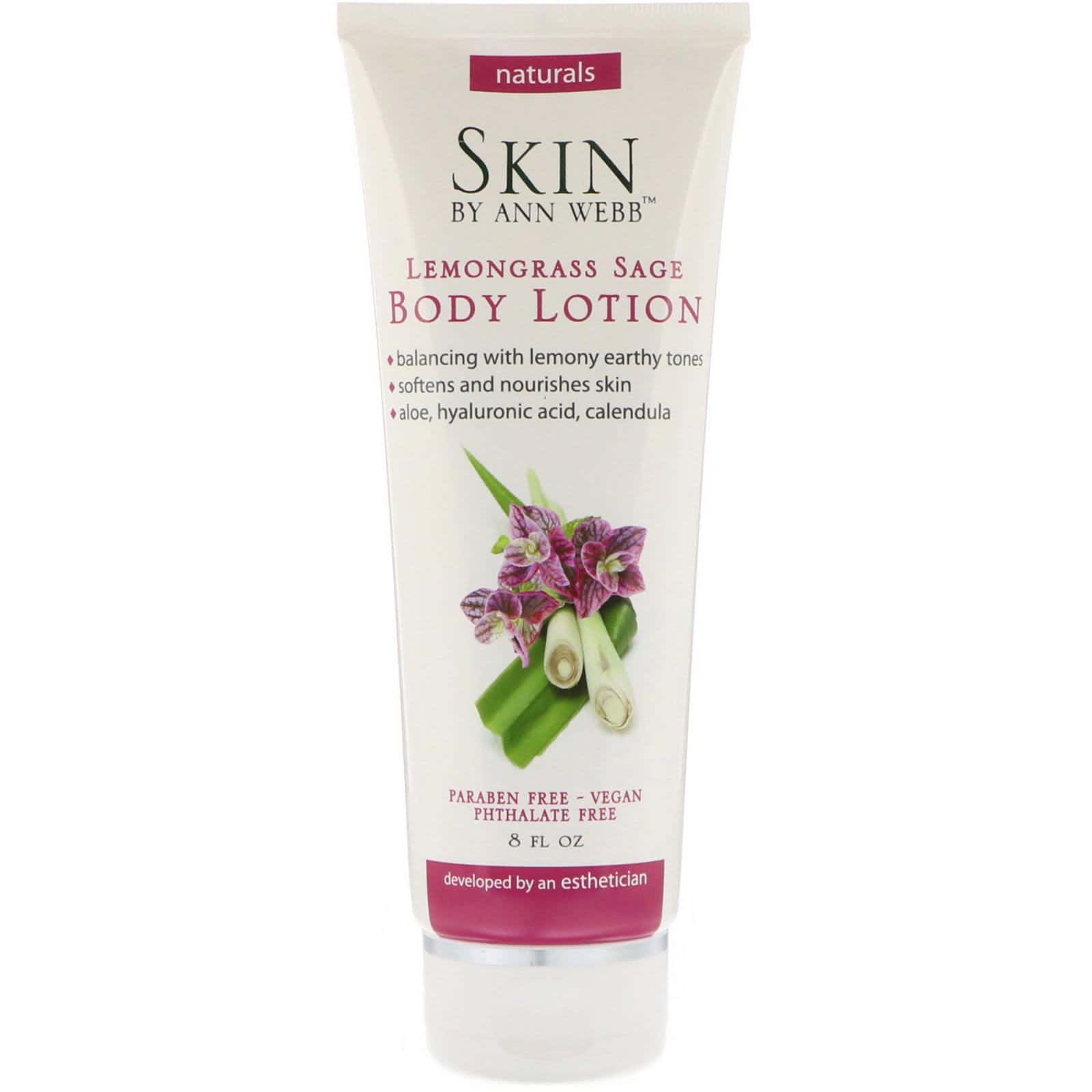 Skin By Ann Webb, Loción corporal, limoncillo y salvia, 8 fl oz