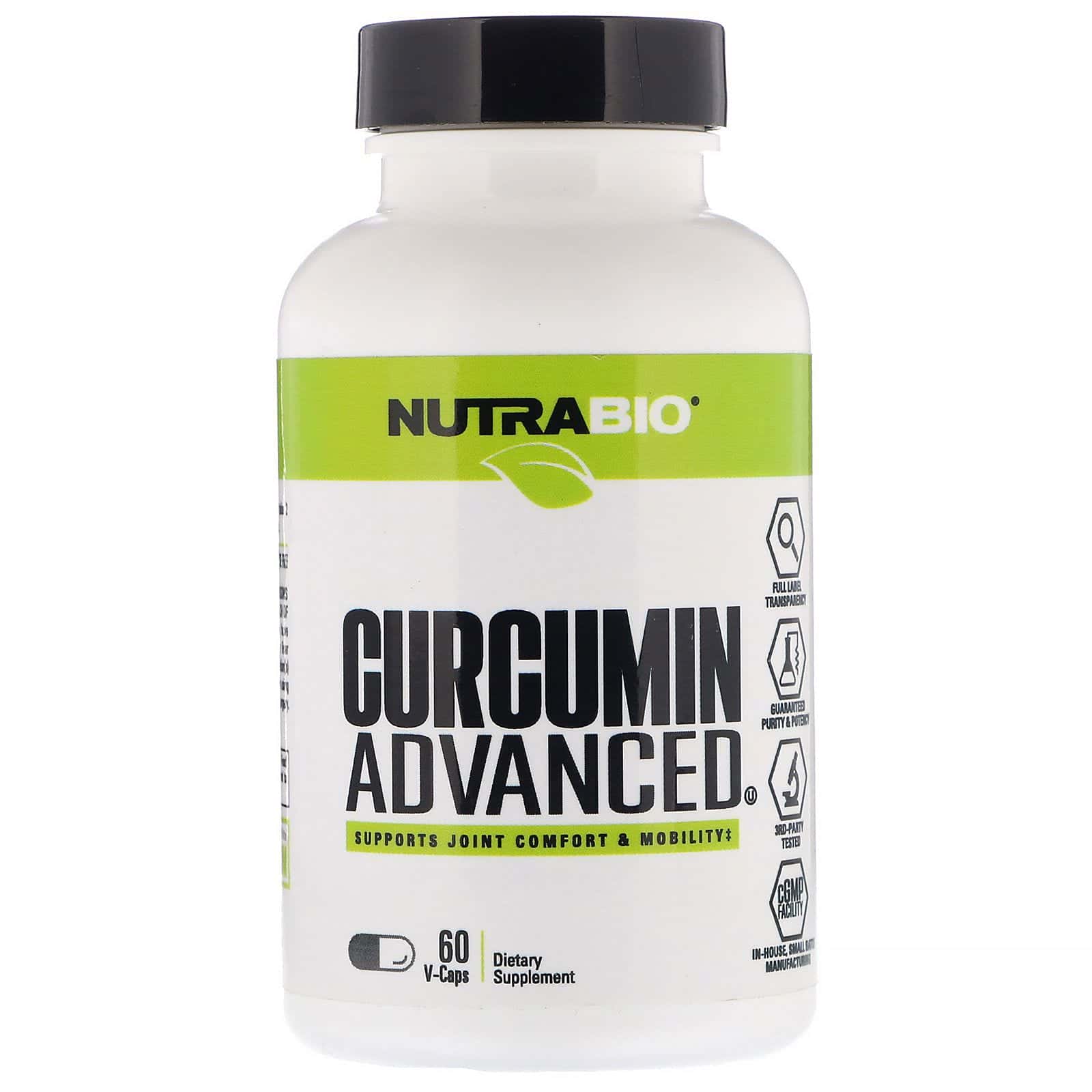 NutraBio Labs, Curcumina avanzada, 60 cápsulas vegetales