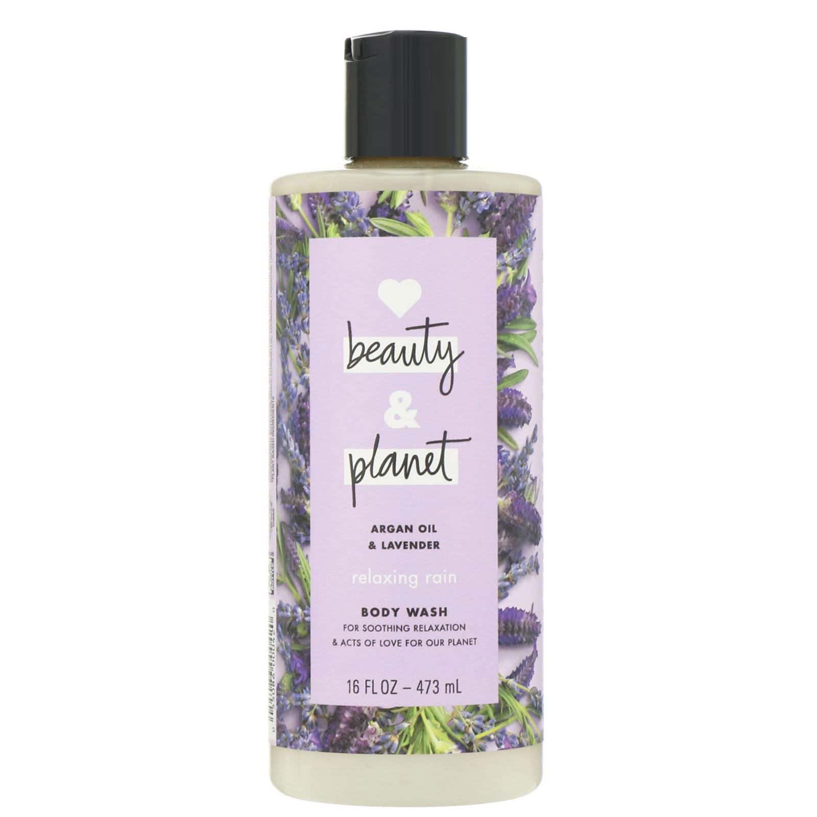 Love Beauty and Planet, Jabón líquido para el cuerpo, Lluvia relajante, Relaxing Rain, Aceite de argán y lavanda, 473 ml (16 oz. líq.)
