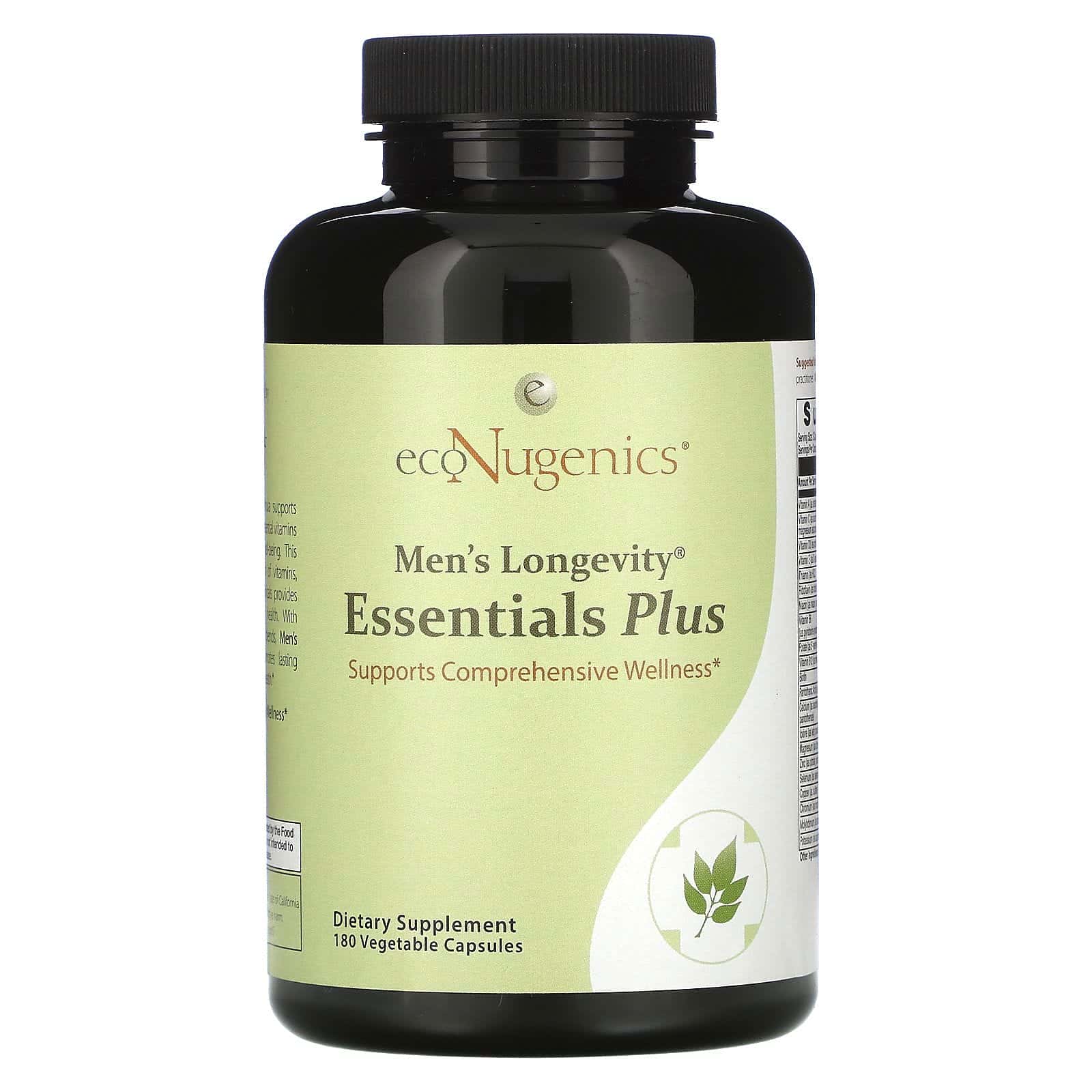 Econugenics, Men's Longevity, Suplemento esencial plus, 180 cápsulas vegetales