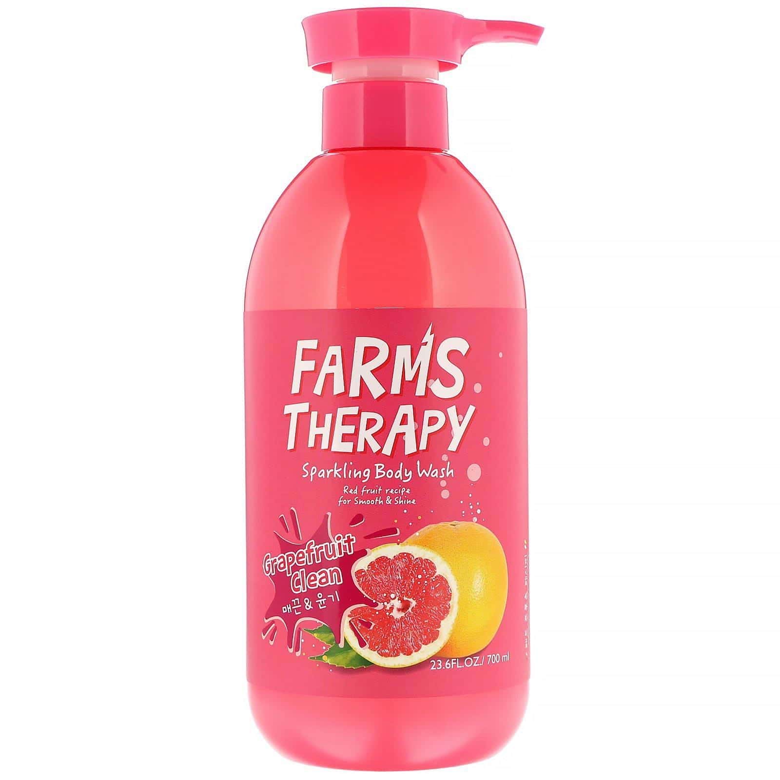 Doori Cosmetics, Tratamiento de la granja, Jabón líquido para el cuerpo resplandeciente, Limpieza con pomelo, 700 ml (23,6 oz. líq.)