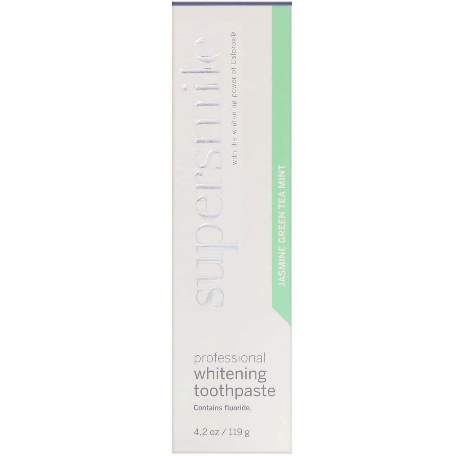Supersmile, Pasta dental blanqueadora profesional, Té verde de jazmín y menta, 119 g (4,2 oz)