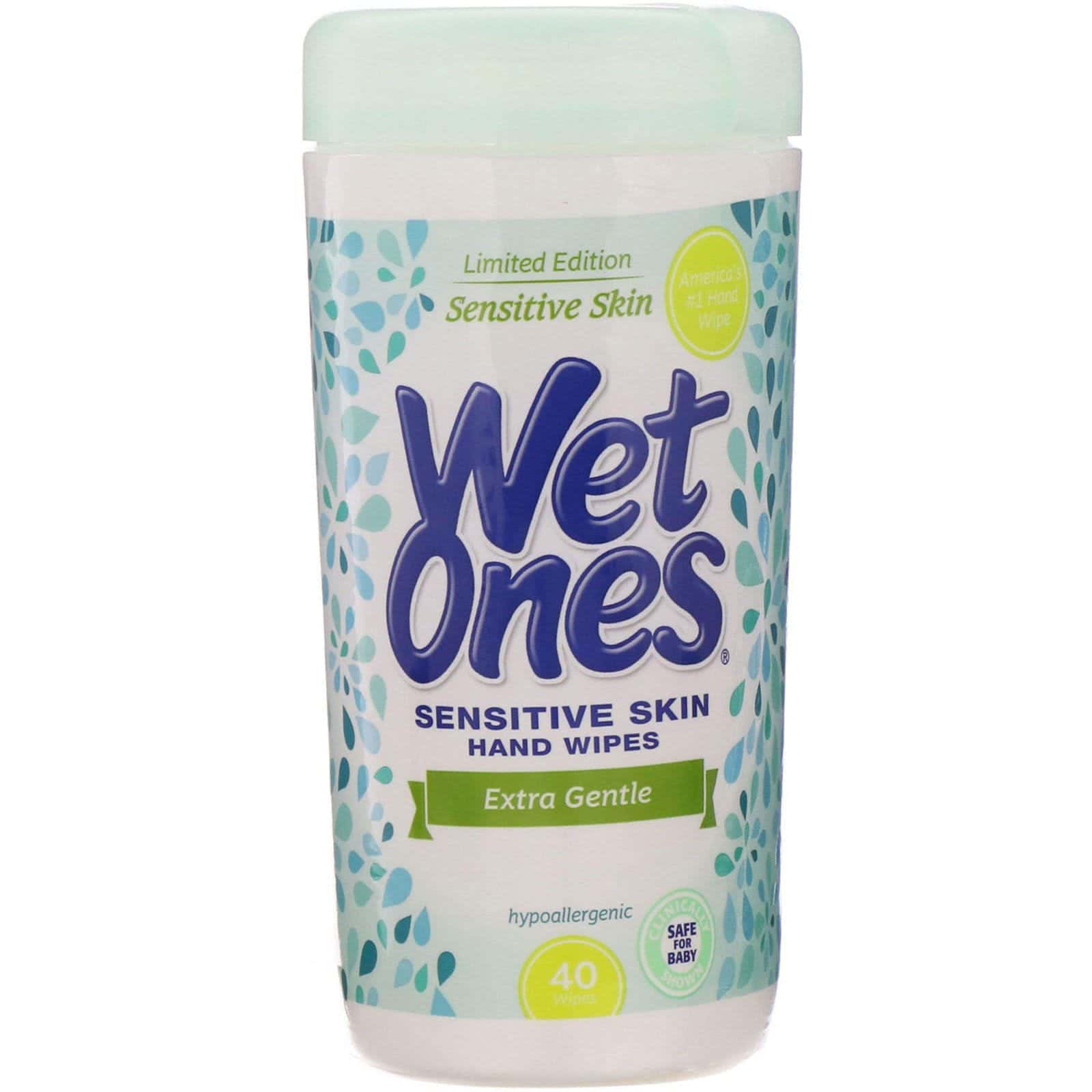 Wet Ones, Toallitas húmedas para manos, Para piel sensible, Extrasuaves, 40 toallitas