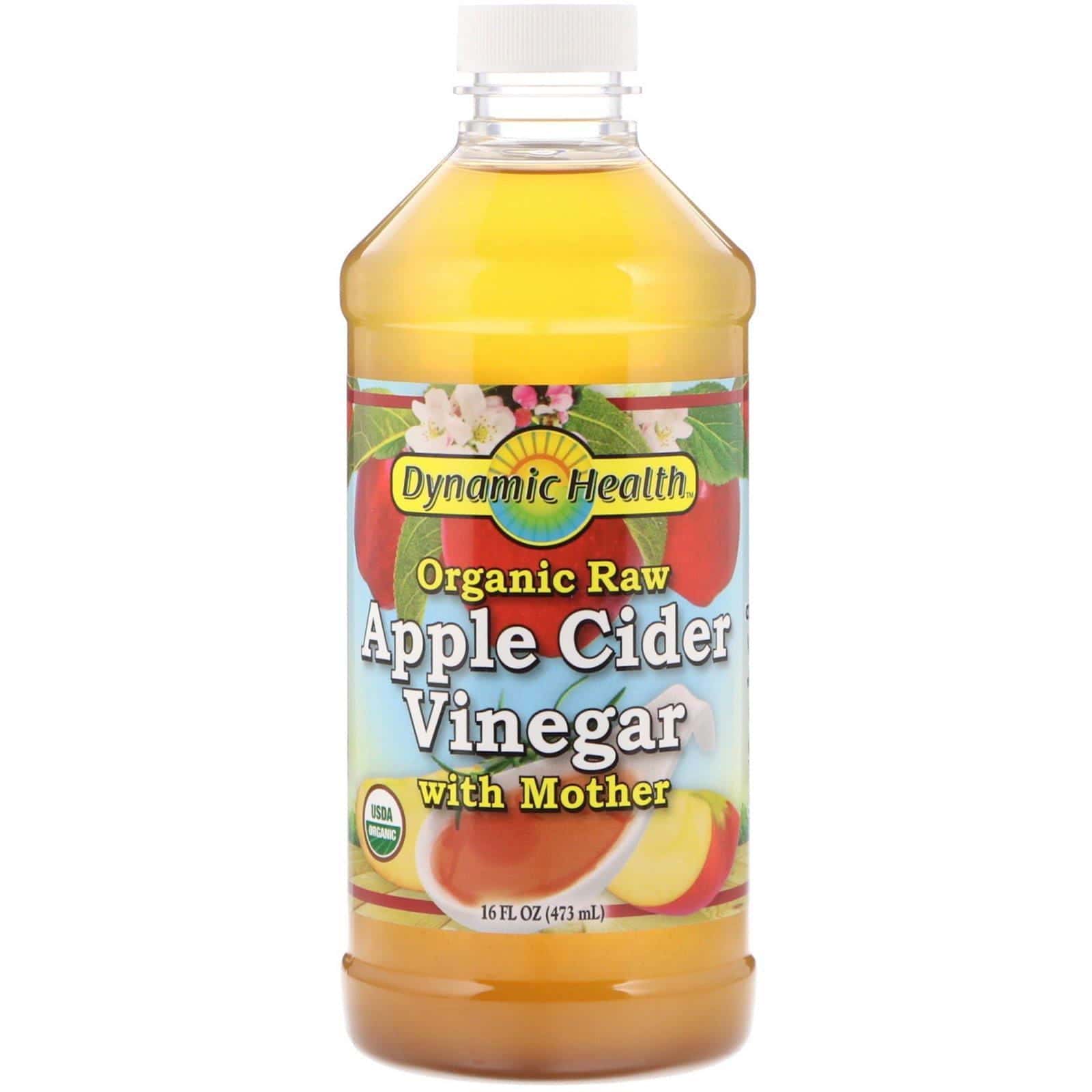 Dynamic Health Laboratories, Vinagre de manzana sin procesar orgánico con madre, 16 fl oz (473 ml)