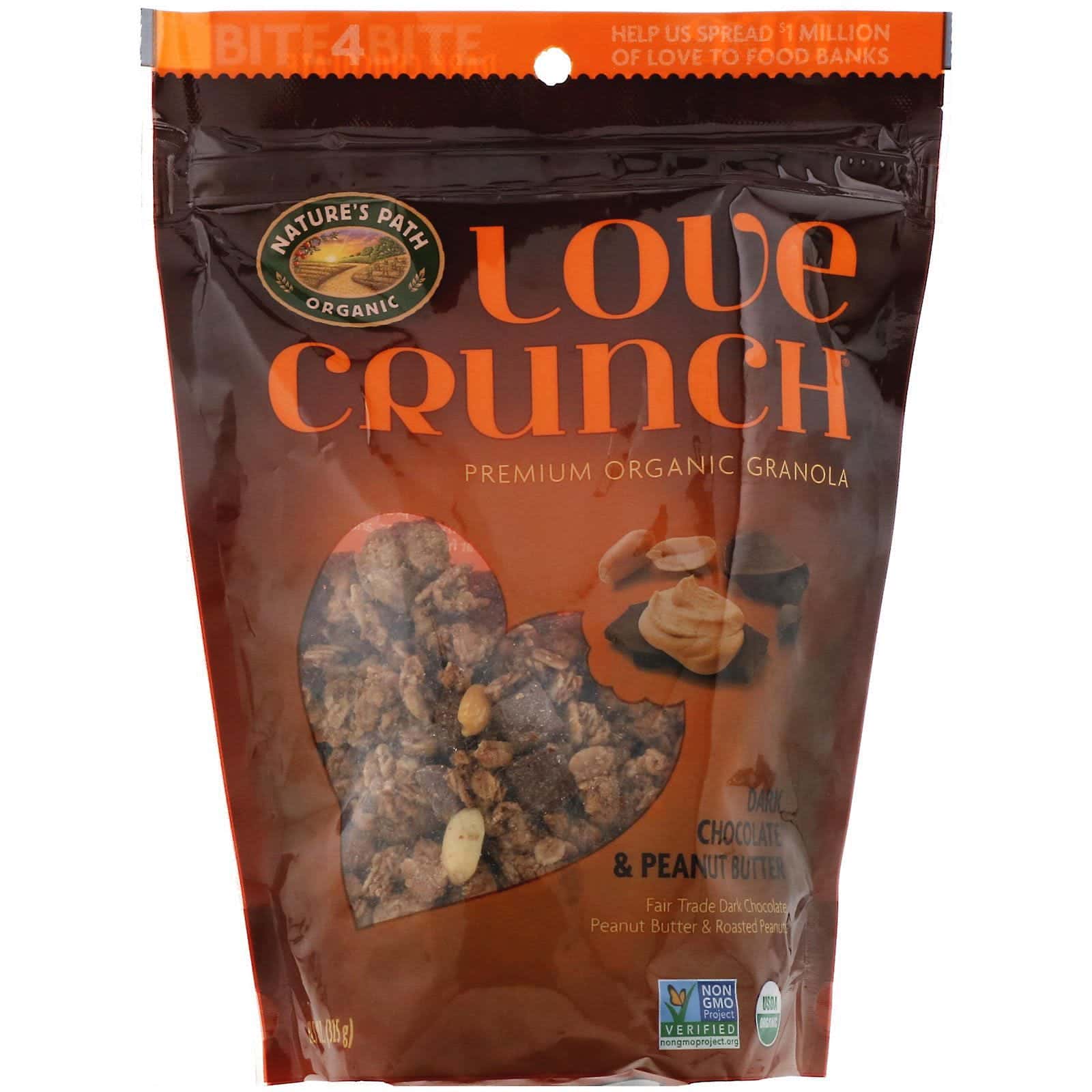 Nature's Path, Love Crunch, chocolate amargo y manteca de maní, 325 g (11,5 oz)