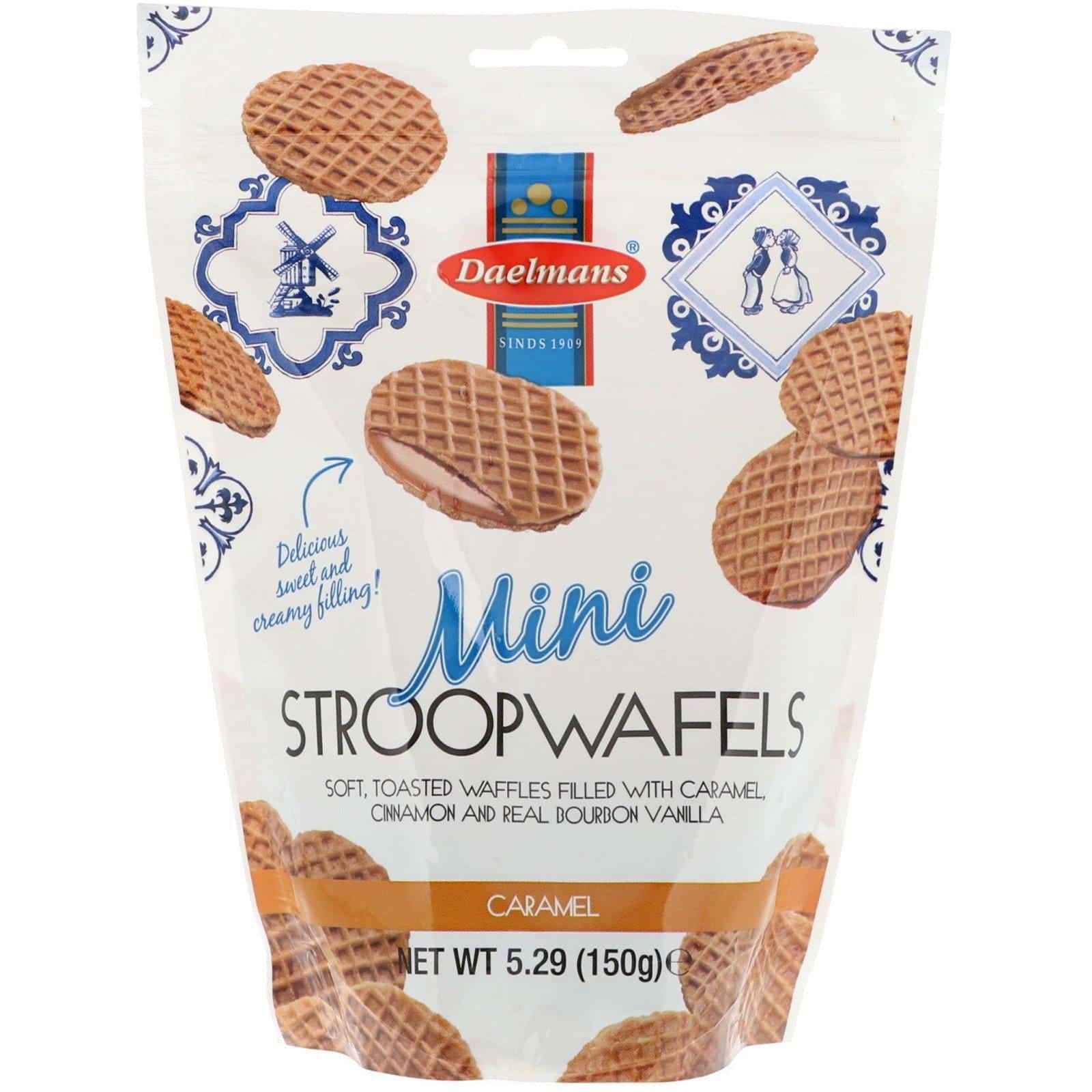 Daelmans, Mini Stroopwafels, caramelo, 5.29 oz (150 g)
