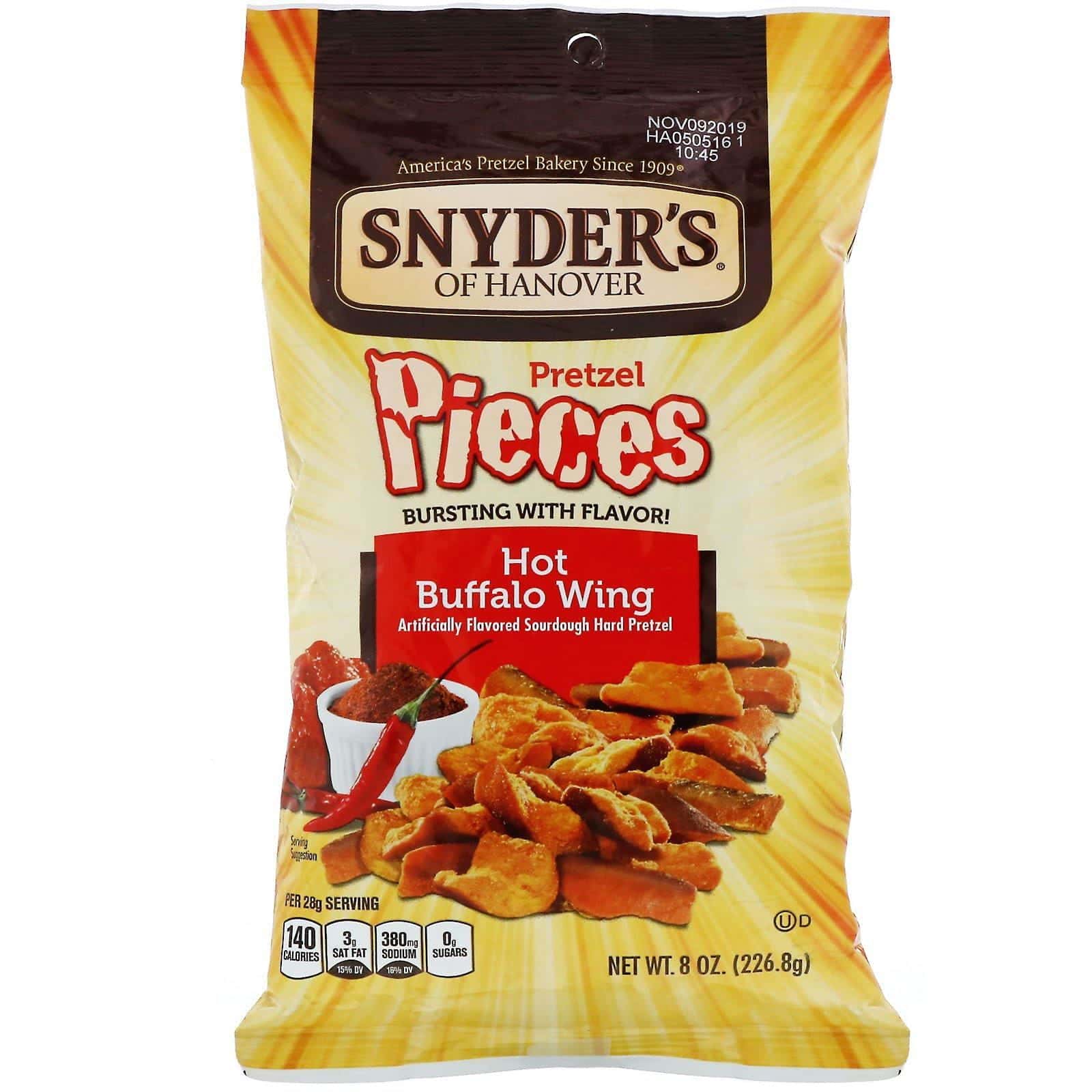 Snyder's, Pedacitos de pretzel, alitas Buffalo picantes, 226,8 g (8 oz)