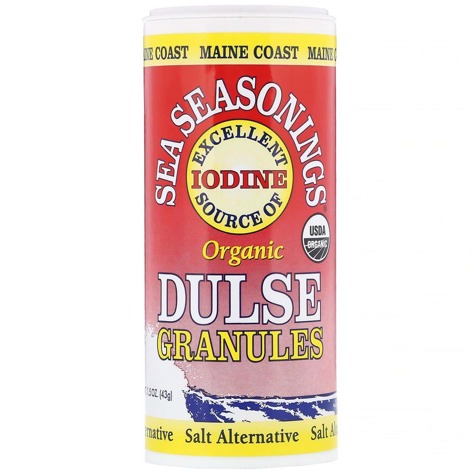 Maine Coast Sea Vegetables, Condimentos marinos, Gránulos de dulse, Orgánicos, 43 g (1,5 oz)