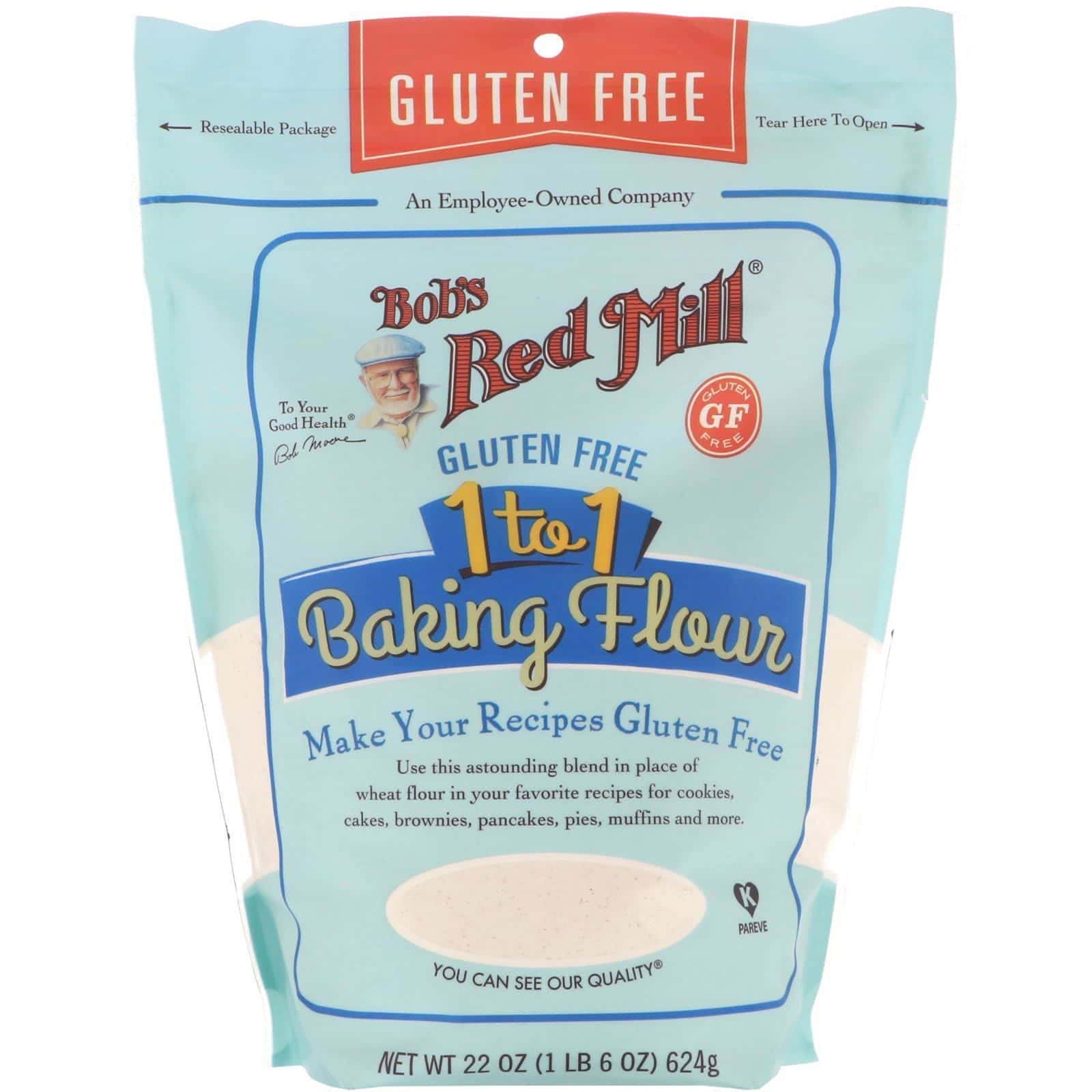 Bob's Red Mill, Harina para horear 1 a 1, sin gluten, 624 g (22 oz)