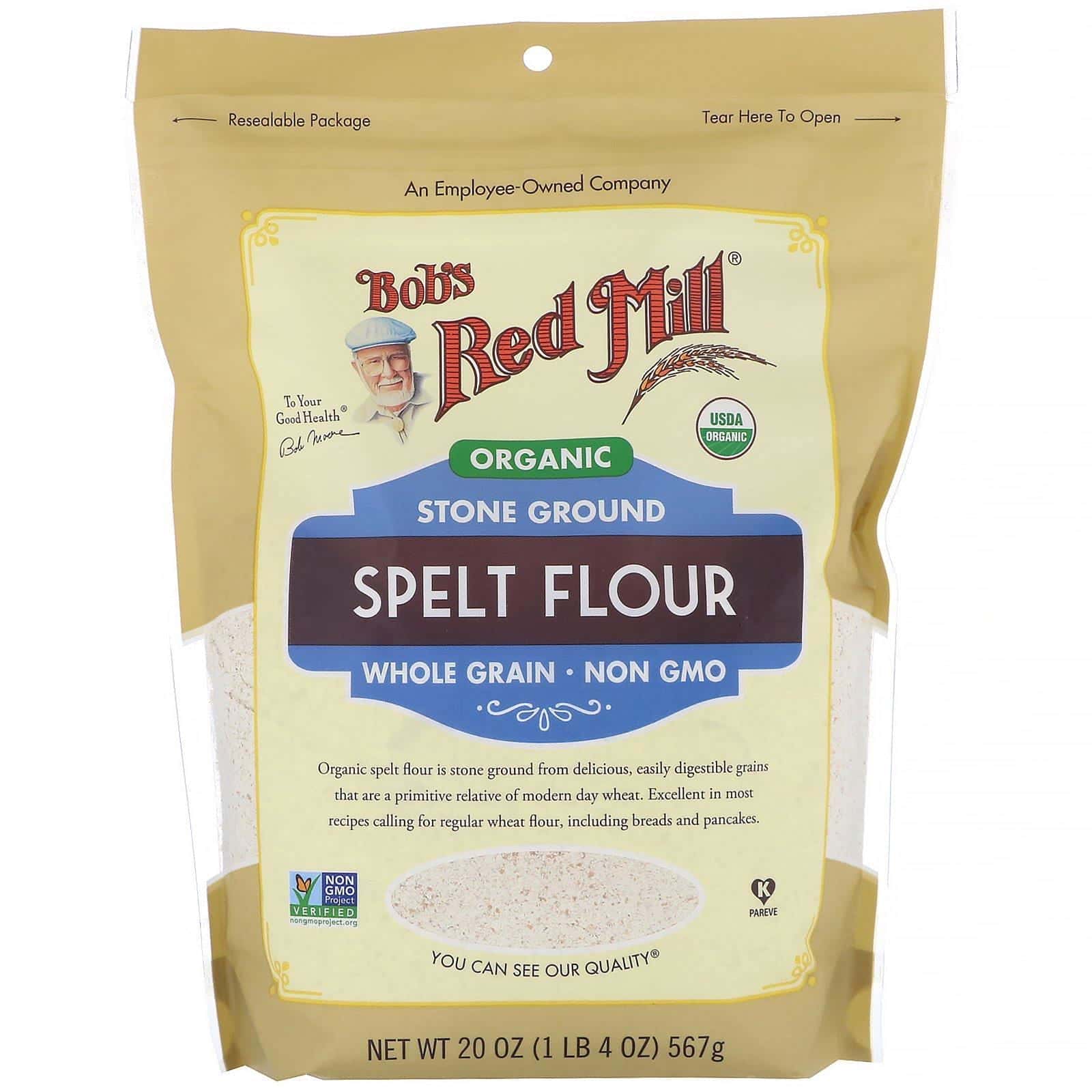 Bob's Red Mill, Harina de espelta orgánica, Integral, 567 g (20 oz)
