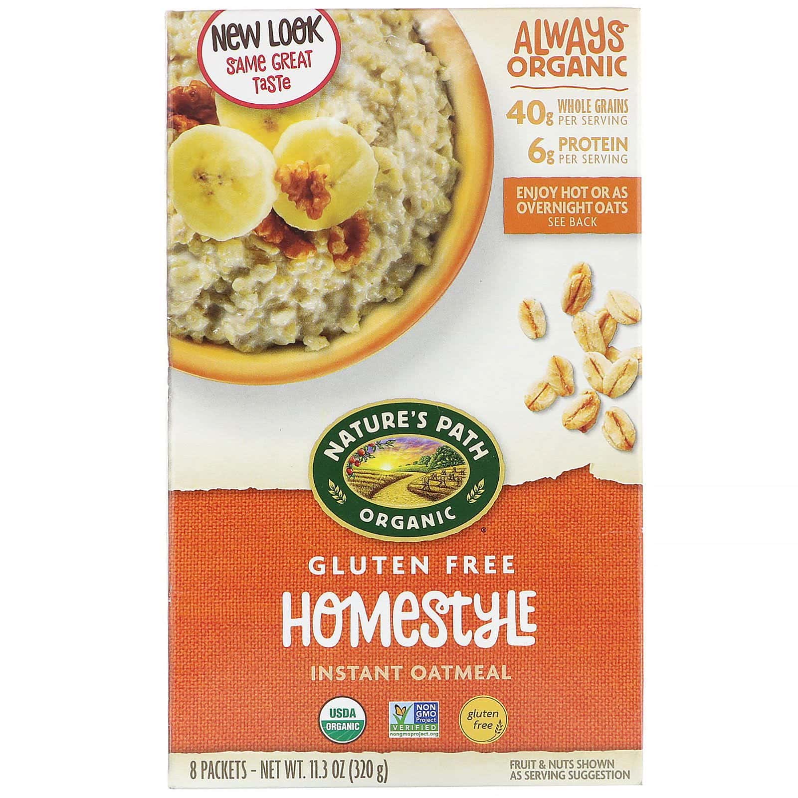 Nature's Path, Avena instantánea orgánica, Homestyle, 8 sobres, 320 g (11,3 oz)