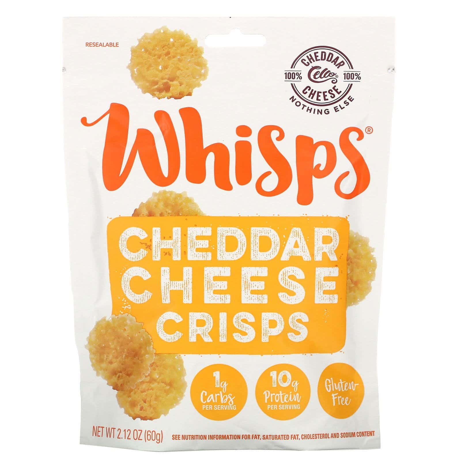 Whisps, Cheddar Cheese Crisps , 2.12 oz (60 g)