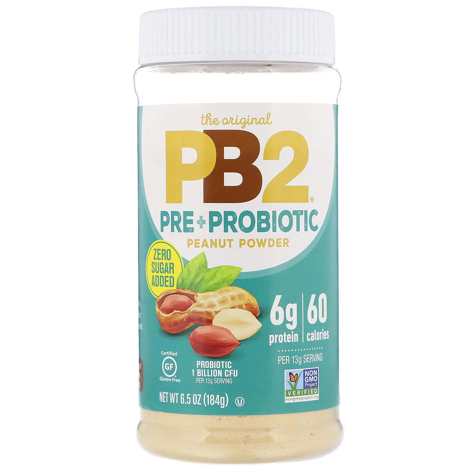 PB2 Foods, The Original PB2, Maní en polvo, Pre y probiótico, 184 g (6,5 oz)