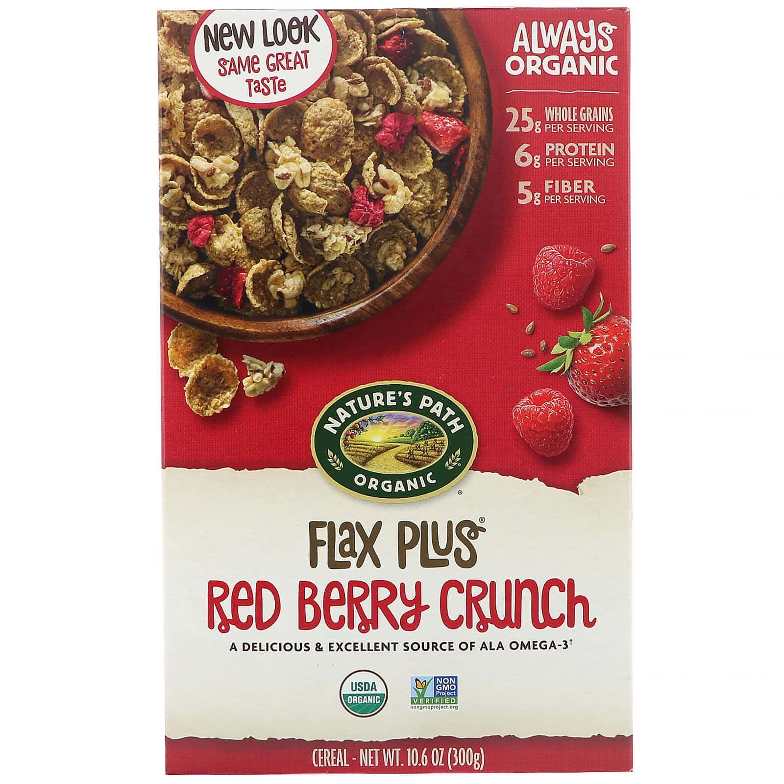 Nature's Path, Cereal orgánico, Flax Plus Red Berry Crunch, 300 g (10,6 oz)