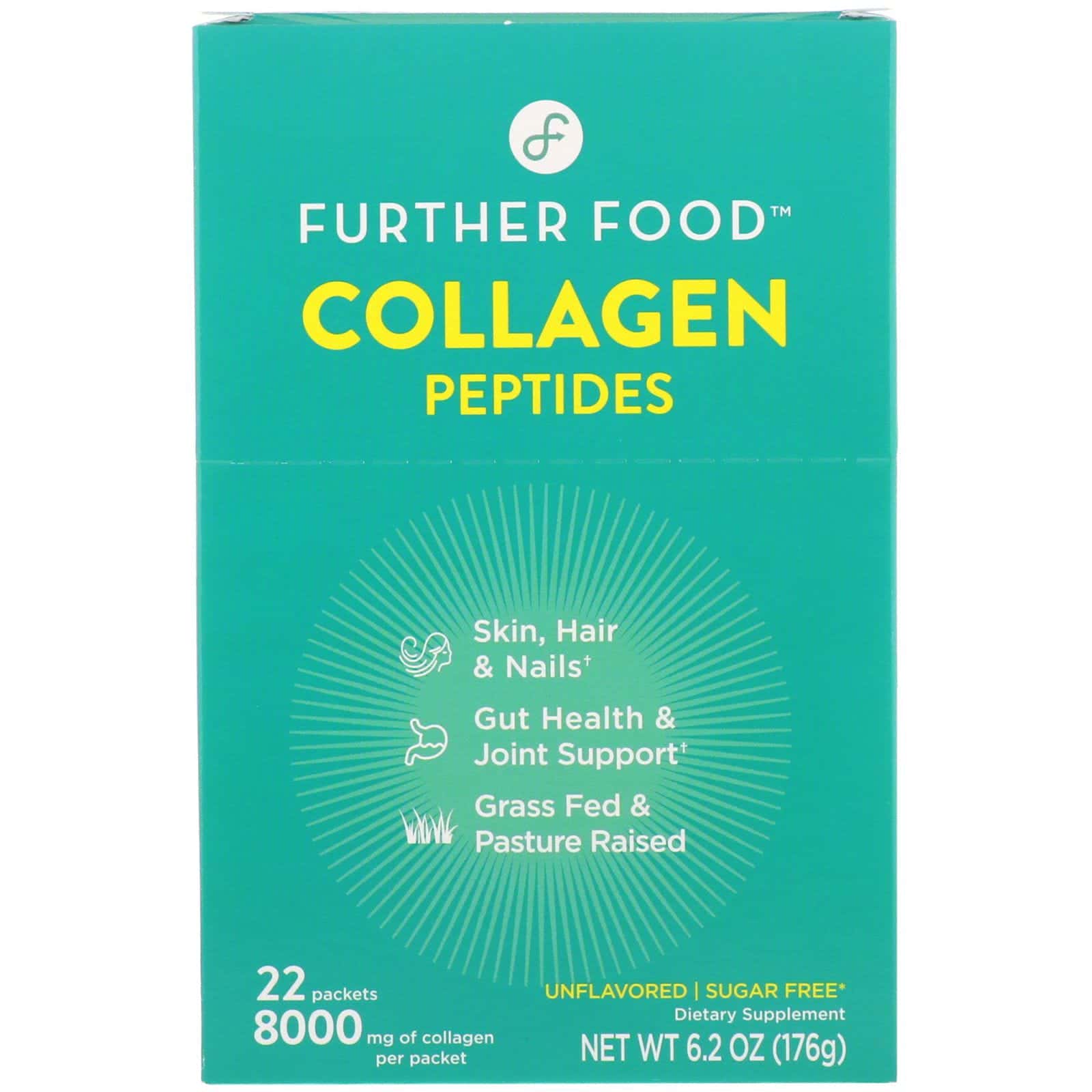 Further Food, Collagen Peptides, Unflavored, 22 Packs, 0.28 oz (8 g) Each