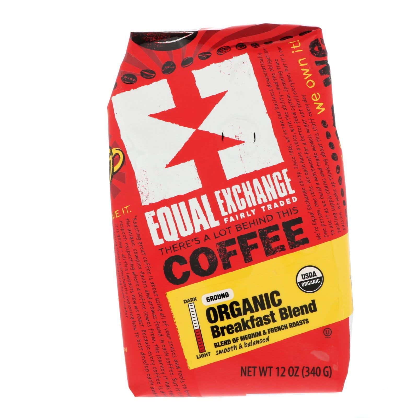 Equal Exchange, Orgánico, café, mezcla para el desayuno, molido, 12 oz (340 g)