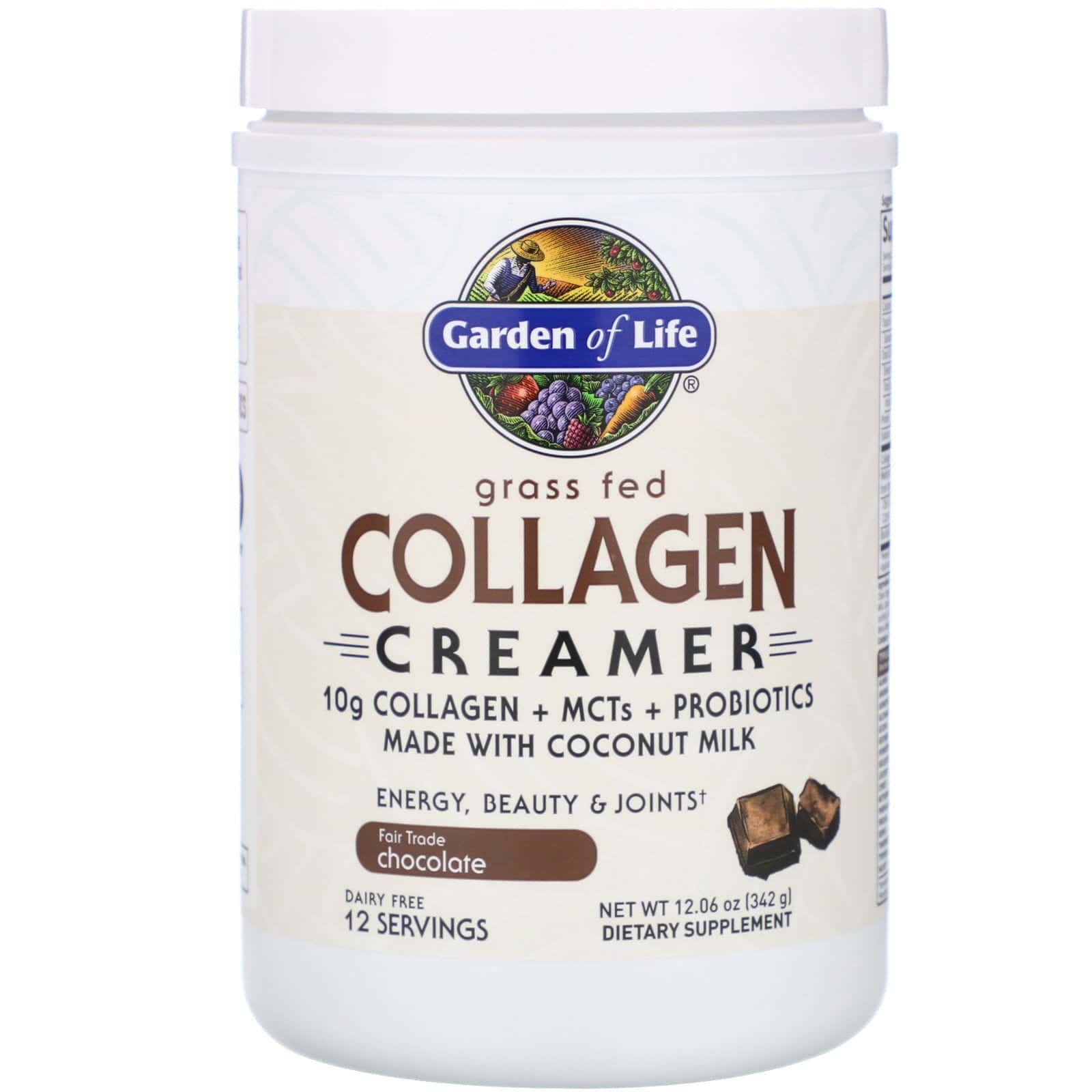 Garden of Life, Crema de colágeno proveniente de animales alimentados con pasturas, Chocolate, 342 g (12,06 oz)