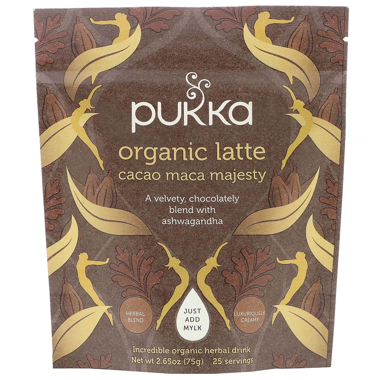 Pukka Herbs, Latte orgánico majestuoso de maca y cacao, 75 g (2,65 oz)