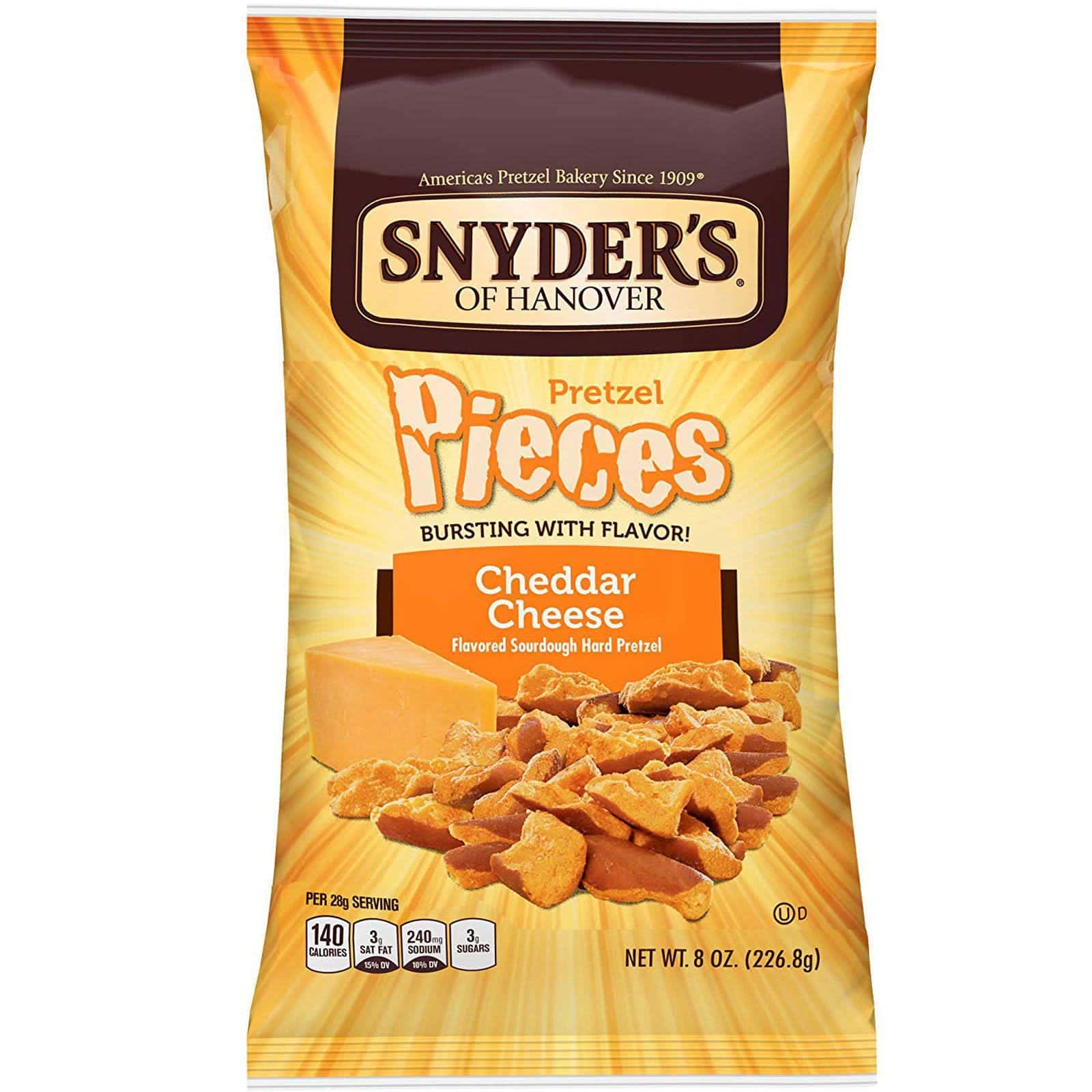 Snyder's, Pedacitos de pretzel, queso cheddar, 226,8 g (8 oz)