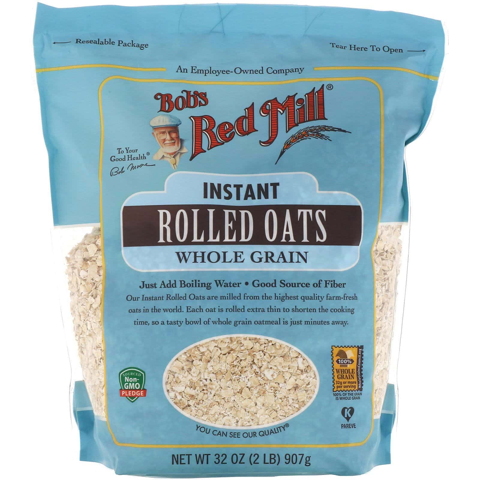 Bob's Red Mill, Avena arrollada instantánea, integral, 907 g (32 oz)