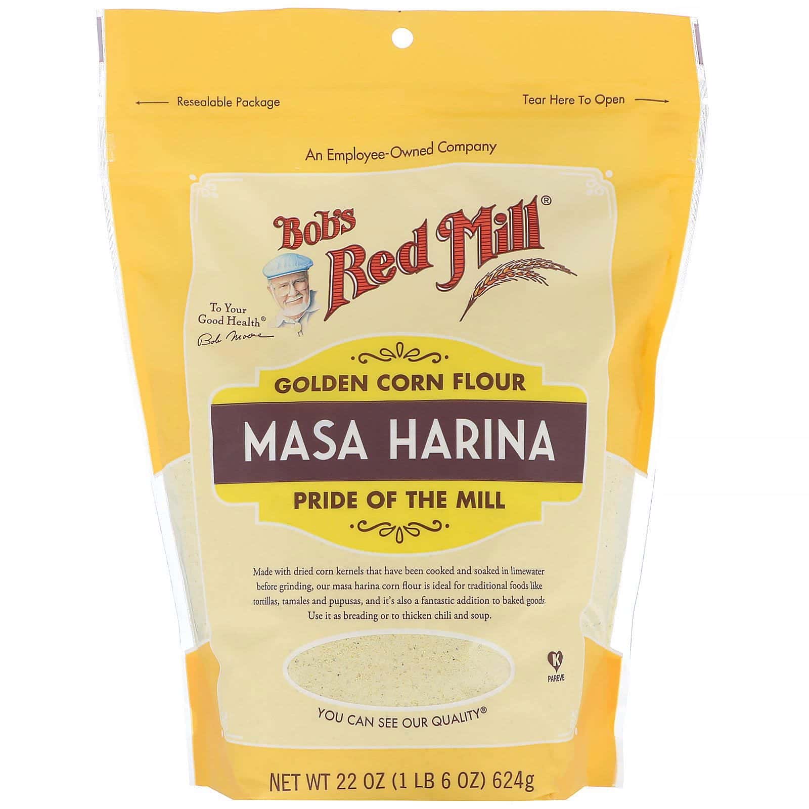Bob's Red Mill, Golden Corn Flour, Masa Harina, 22 oz (624 g)