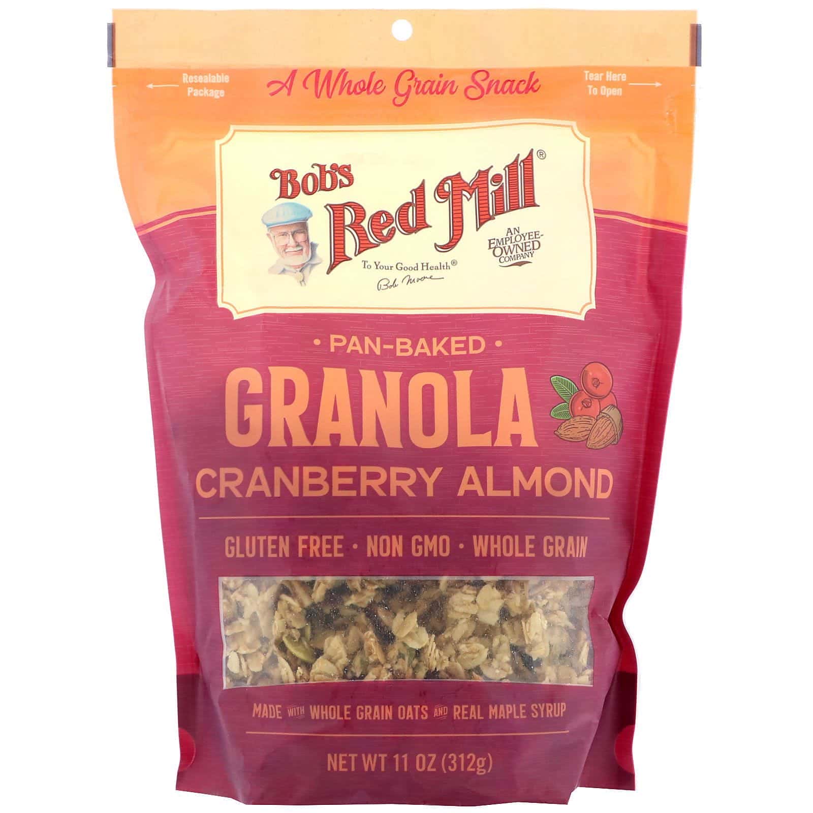 Bob's Red Mill, Granola horneada, Arándano rojo y almendra, 312 g (11 oz)