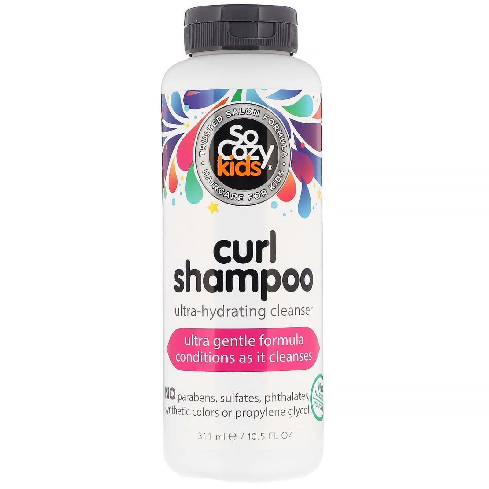 SoCozy, Kids, Champú para rizos para niños, Agente de limpieza ultrahidratante, 311 ml (10,5 oz. líq.)