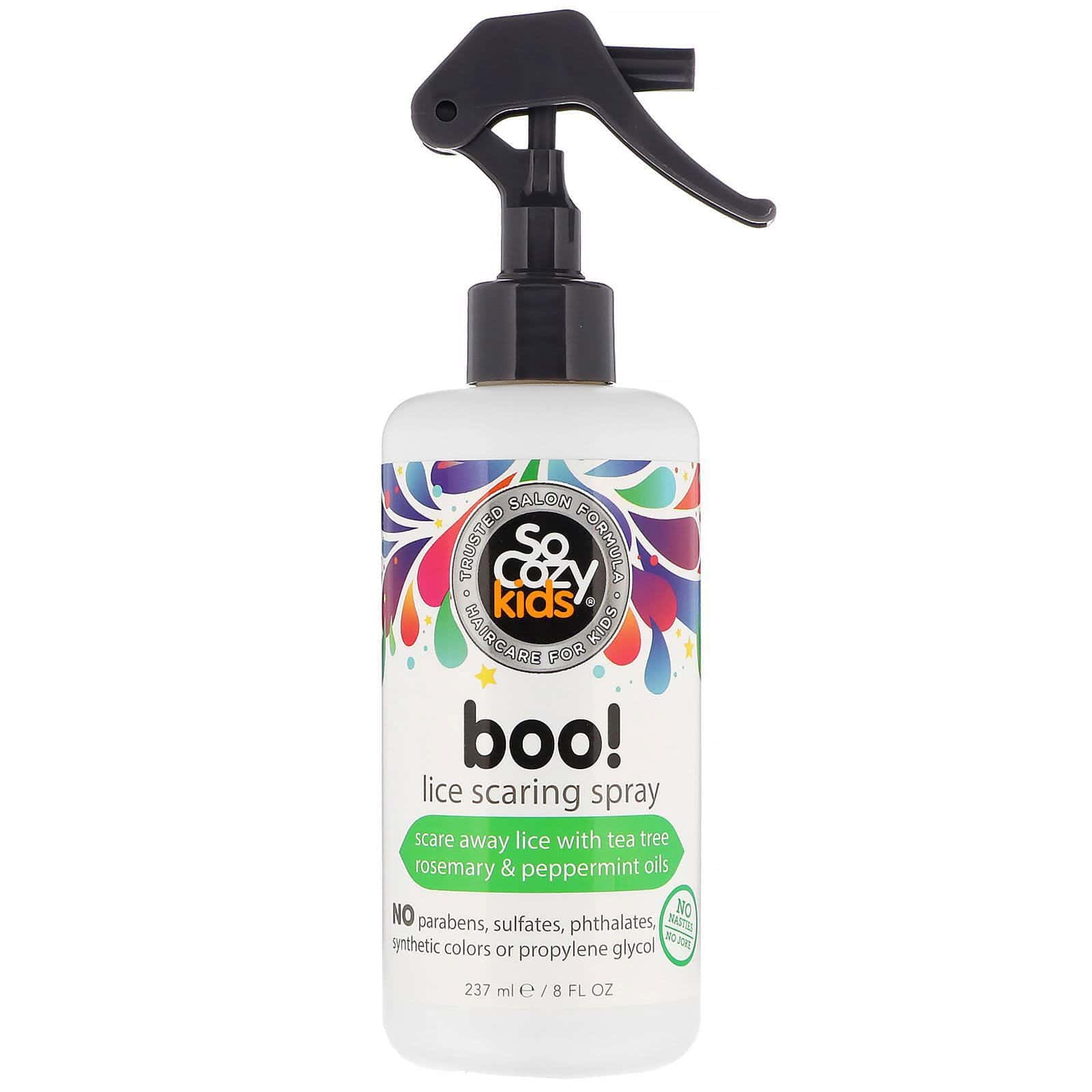 SoCozy, Kids, Boo!, Spray repelente de piojos para niños, 237 ml (8 oz. líq.)
