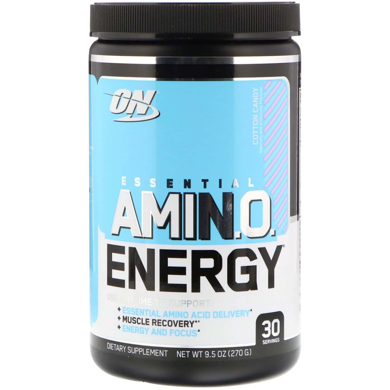 Optimum Nutrition, Energía de aminoácidos esenciales, algodón de caramelo, 9.5 oz (270 g)