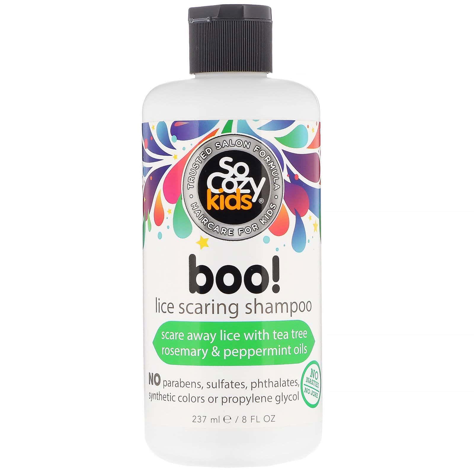 SoCozy, Kids, Boo!, Champú repelente de piojos para niños, 237 ml (8 oz. líq.)