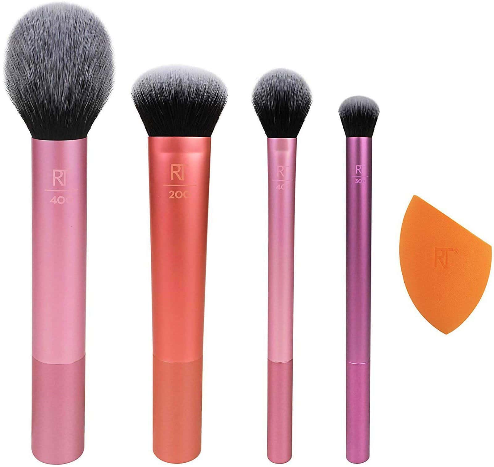 Real Techniques, Productos básicos para el cuidado diario, Rubor, base, sombra, iluminador y corrector, 5 piezas