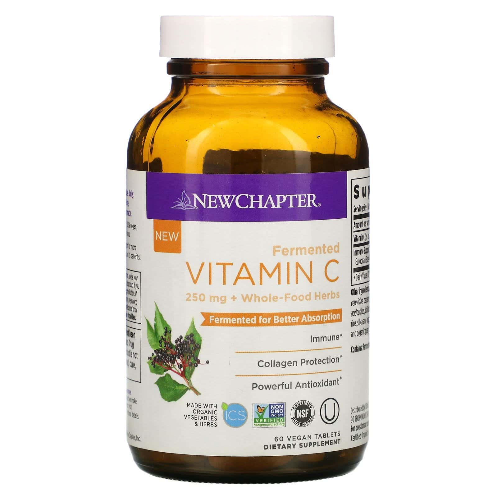 New Chapter, Fermented Vitamin C, 60 Vegan Tablets
