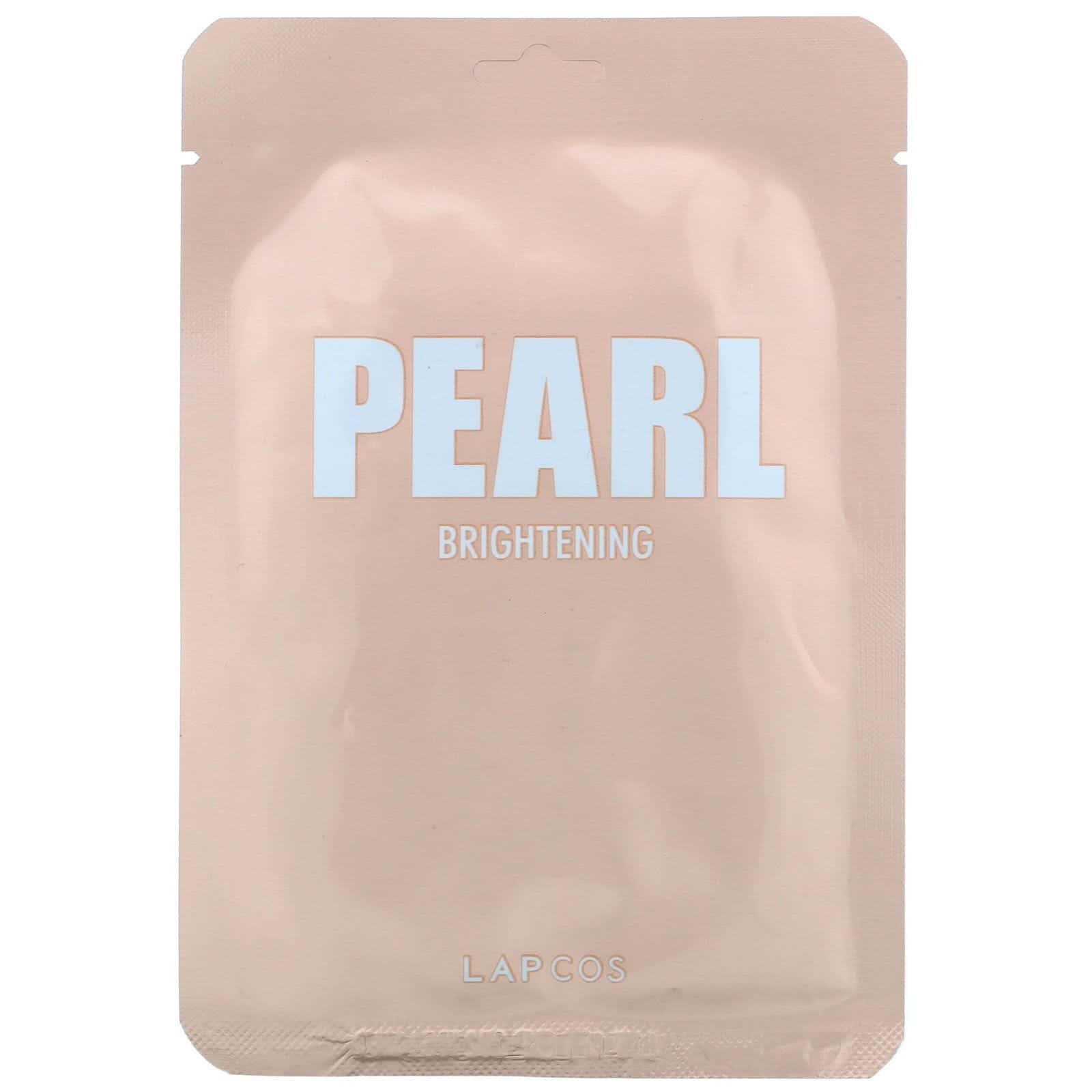 Lapcos, Mascarilla con extracto de perlas, Efecto iluminador, 1 lámina, 24 ml (0,81 oz. líq.)