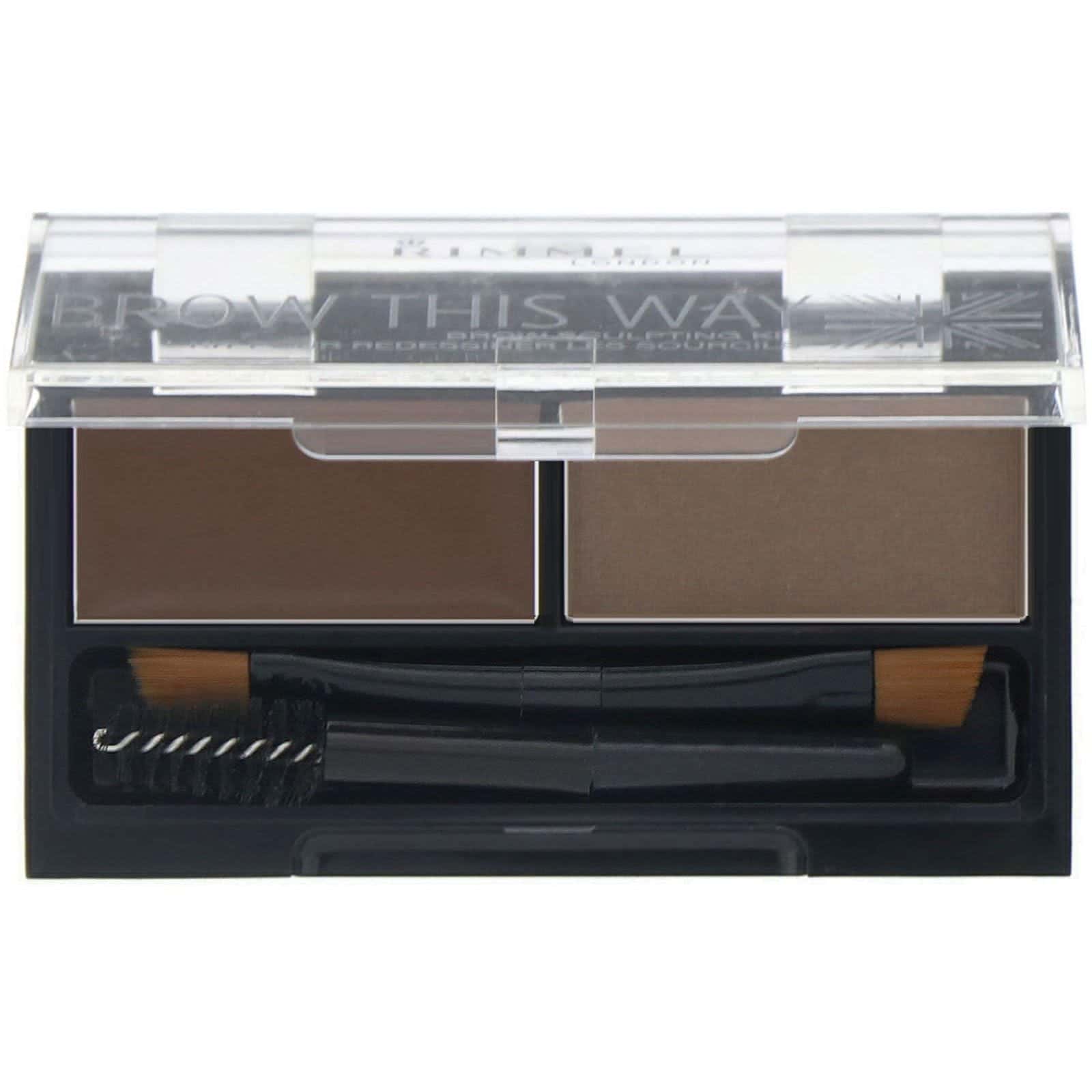 Rimmel London, Kit para esculpir las cejas Brow This Way, 003 Dark Brown, 1 kit