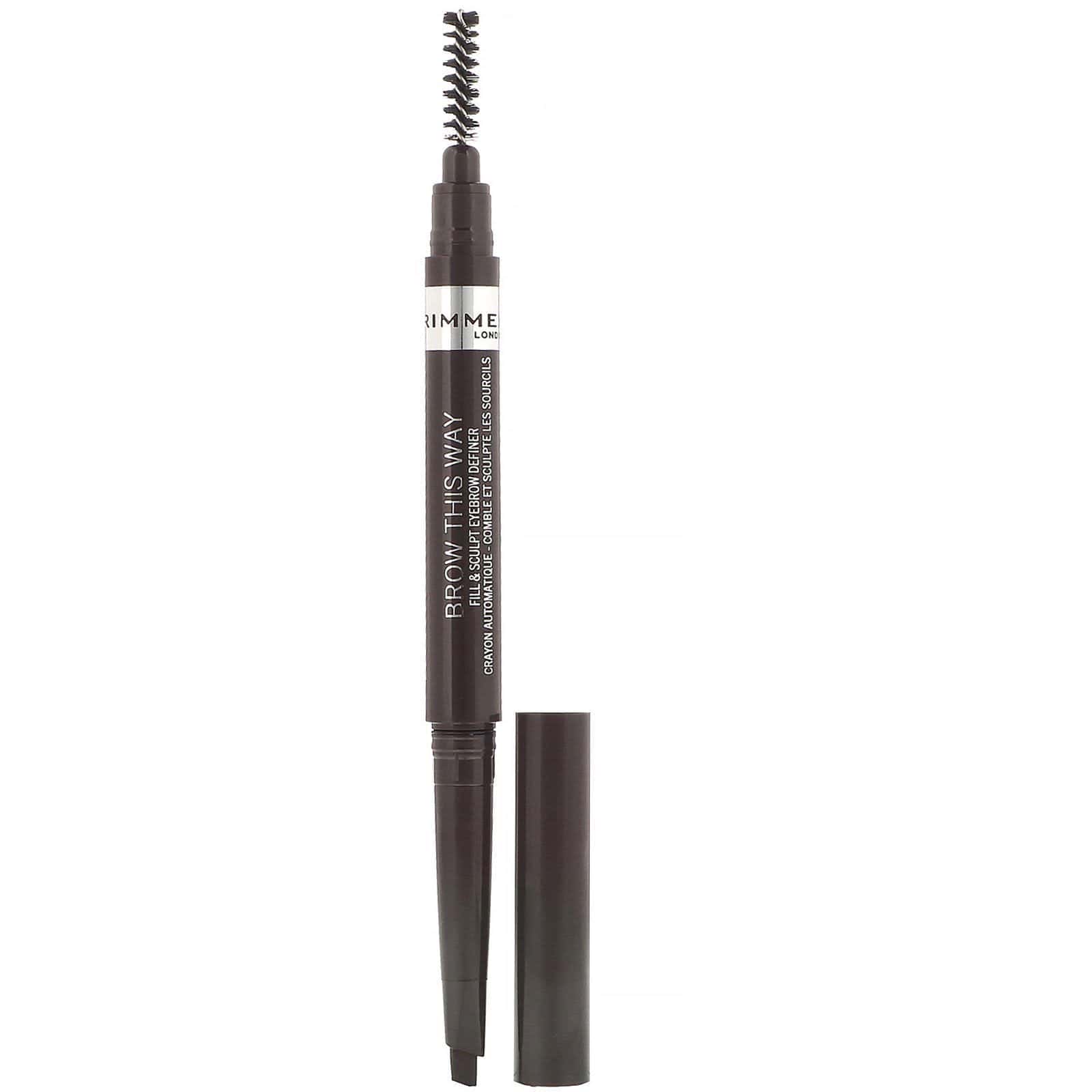 Rimmel London, Delineador de cejas Brow This Way, 003 Marrón oscuro, 0,25 g (0,008 oz)